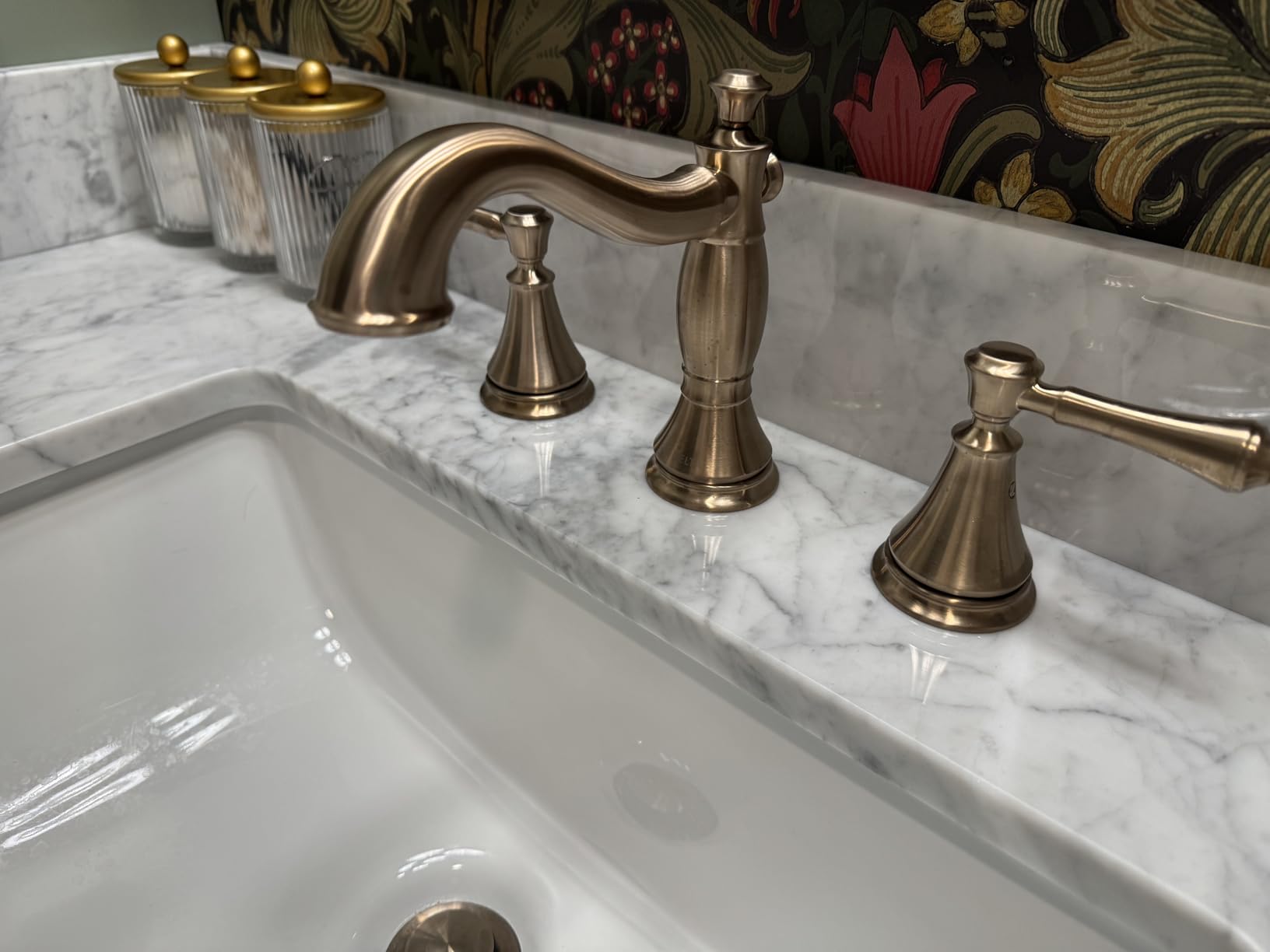 Delta Faucet Cassidy Widespread Bathroom Faucet Chrome, Bathroom Faucet 3 Hole, Bathroom Sink Faucet, Metal Drain Assembly, Chrome 3597LF-MPU customer photo 1