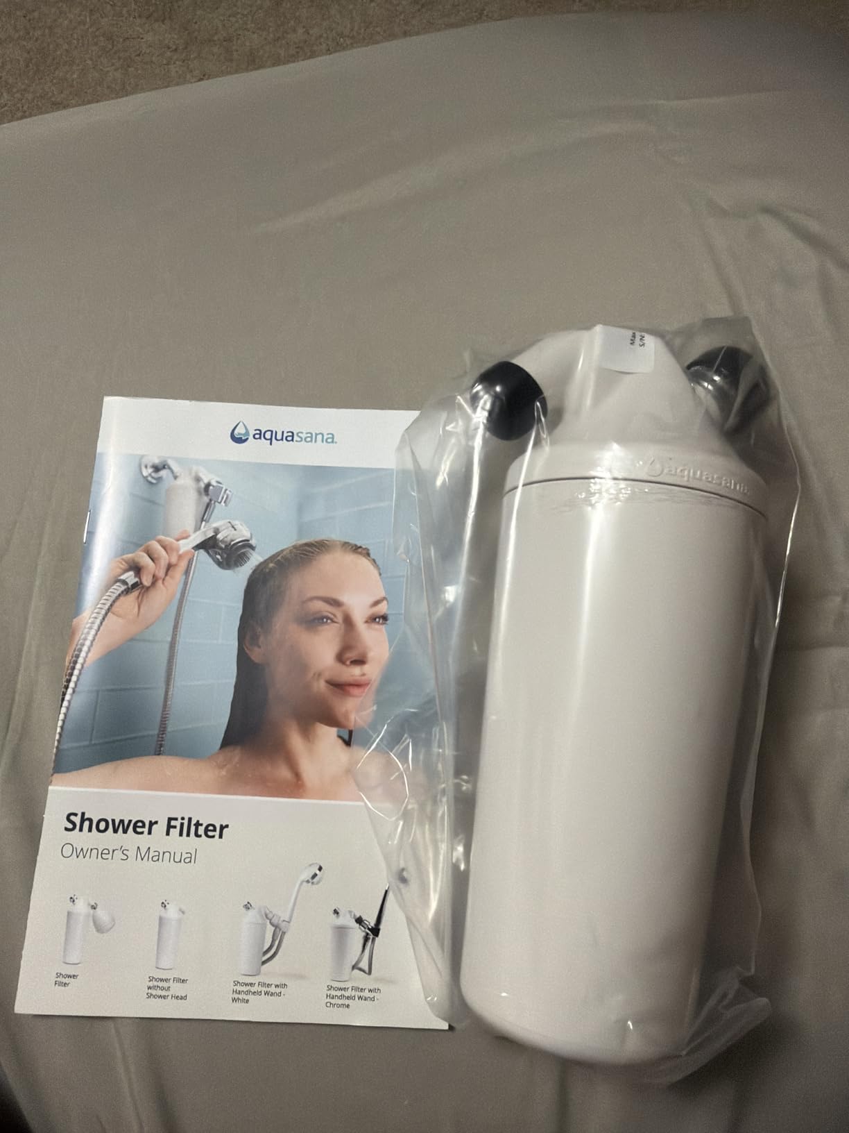 Aquasana Shower Filter - Dermatologist-recommended for softer, healthier skin and hair - Proven to reduce 90% of chlorine for 6 months - High pressure - Use your own shower head - AQ-4100NSH customer photo 2