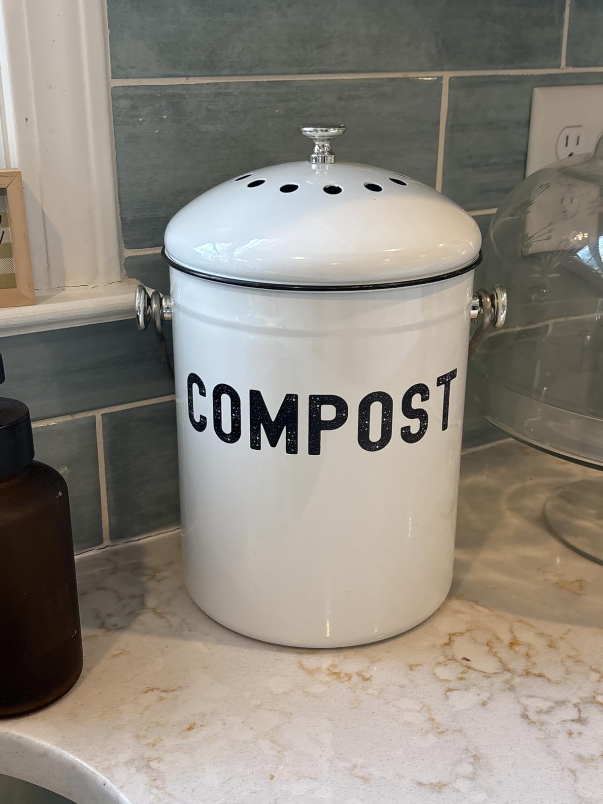 EPICA Countertop Compost Bin Kitchen | 1.3 Gallon | Odorless Composting Bin with Carbon Filters | Indoor Compost Bin with Lid | Stainless Steel Kitchen Composter for Food Scraps & Waste Recycling customer photo 1