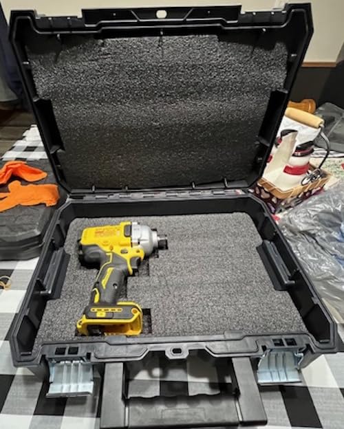 DEWALT Tool Box TSTAK II, 13 In. Flat Top Tool Storage Case, Stackable Organizer Hard Case Portable Toolbox, Heavy Duty, Holds Up To 66 lbs (DWST17807) customer photo 2