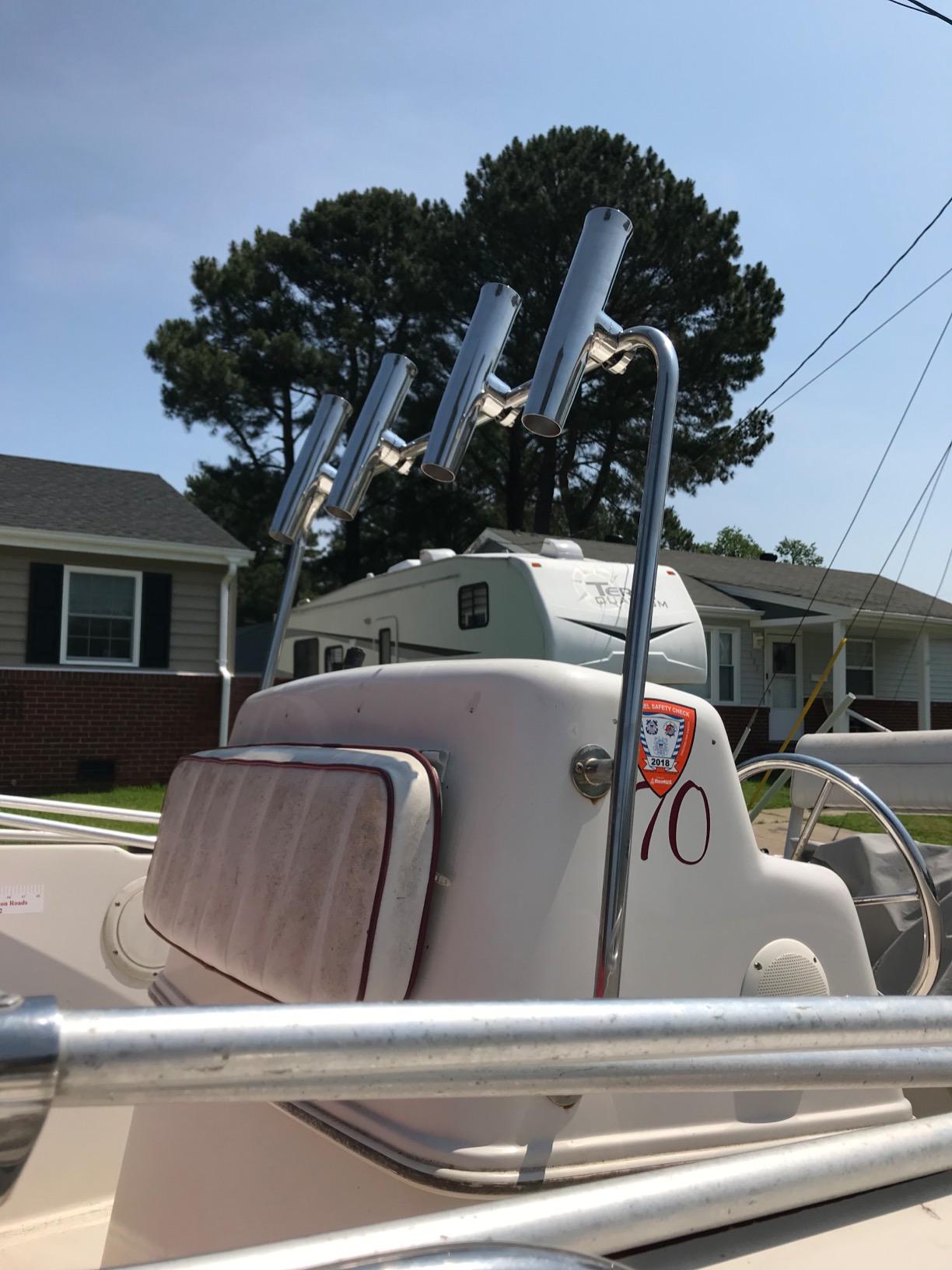 Amarine Made 4-Pack Fishing Rod Holder, Stainless Tournament Style Clamp on Rod Holder, Rail Mount Fishing Pole Holder for Rails 7/8