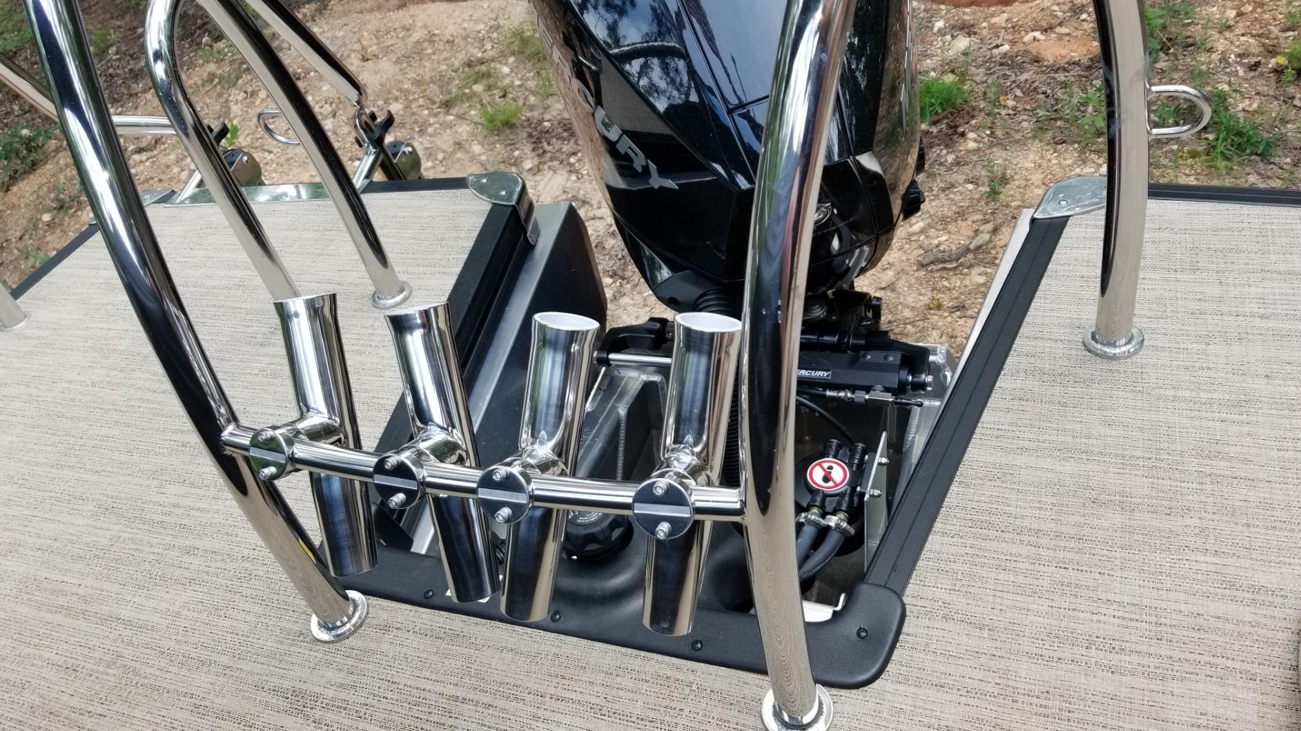 Amarine Made 4-Pack Fishing Rod Holder, Stainless Tournament Style Clamp on Rod Holder, Rail Mount Fishing Pole Holder for Rails 7/8