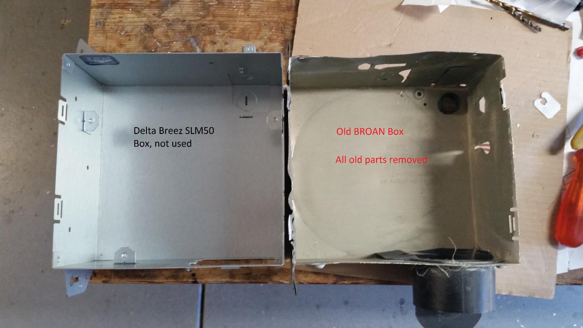 Delta Electronics (Americas) Ltd. BreezSlim SLM50 50 CFM Exhaust Bath Fan, White customer photo 2