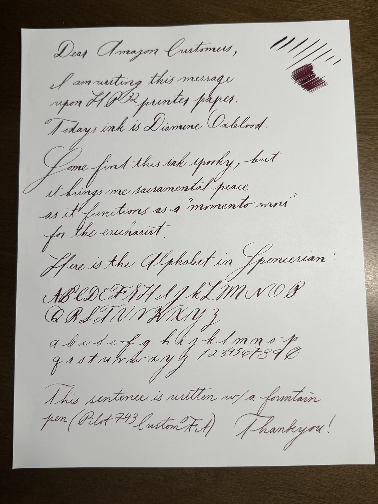 Diamine 80ml Fountain Pen Ink Bottle, Oxblood customer photo 1