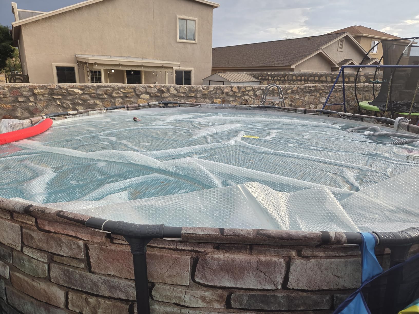 Sun2Solar Blue 24 ft Round Pool Solar Cover | 1200 Series | Heat Retaining Blanket for Inground and Above Ground Swimming Pools | Harness The Sun's Energy to Heat Pool | Bubble Heating Blankets customer photo 1