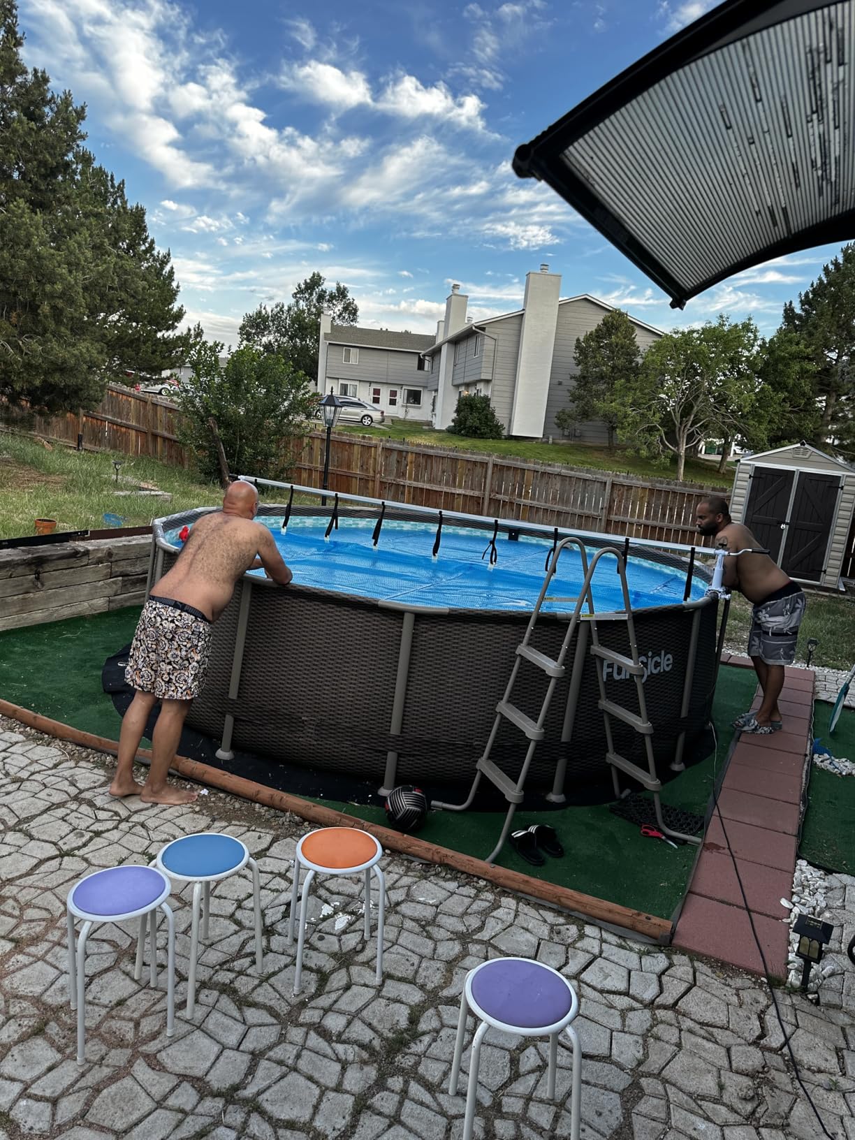 Sun2Solar Blue 24 ft Round Pool Solar Cover | 1200 Series | Heat Retaining Blanket for Inground and Above Ground Swimming Pools | Harness The Sun's Energy to Heat Pool | Bubble Heating Blankets customer photo 2