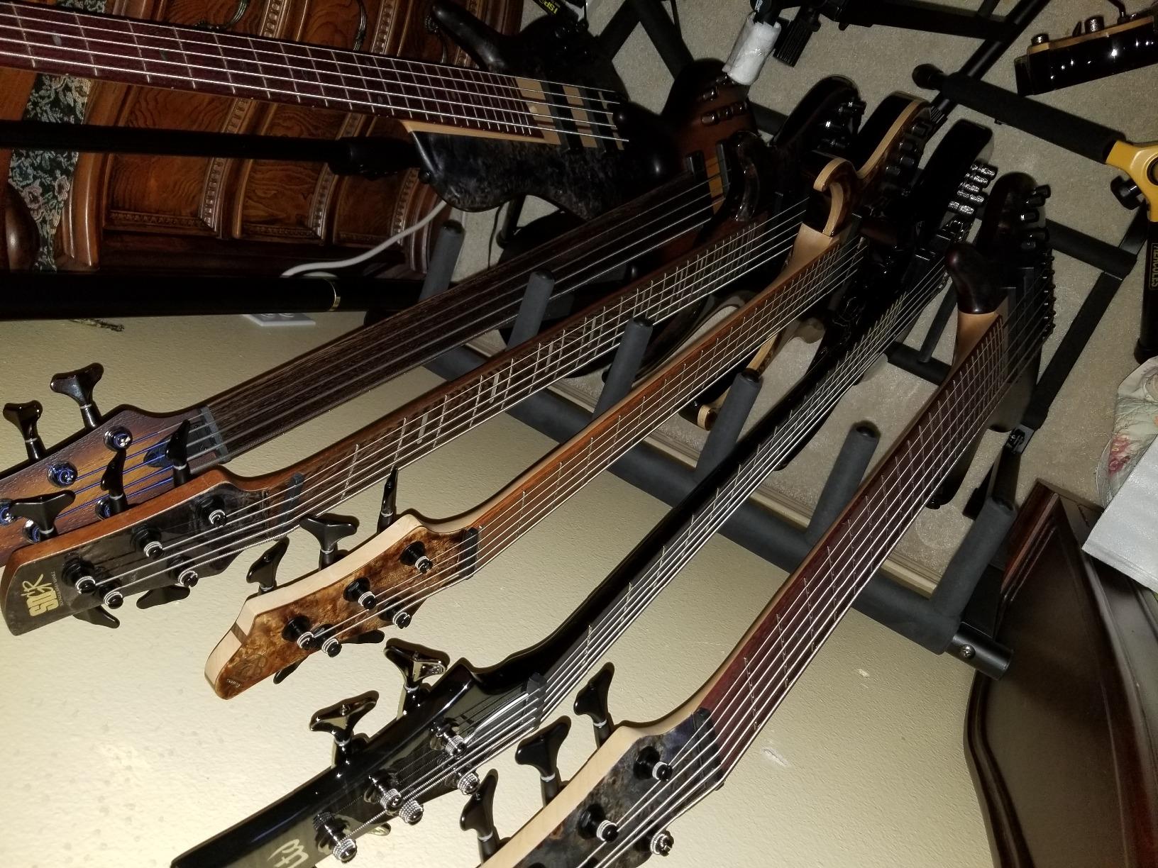 On-Stage GS7561 Five-Space Foldable Multi-Guitar Rack (Storage and Display for 5 Acoustic, Electric, and Bass Guitars) customer photo 1