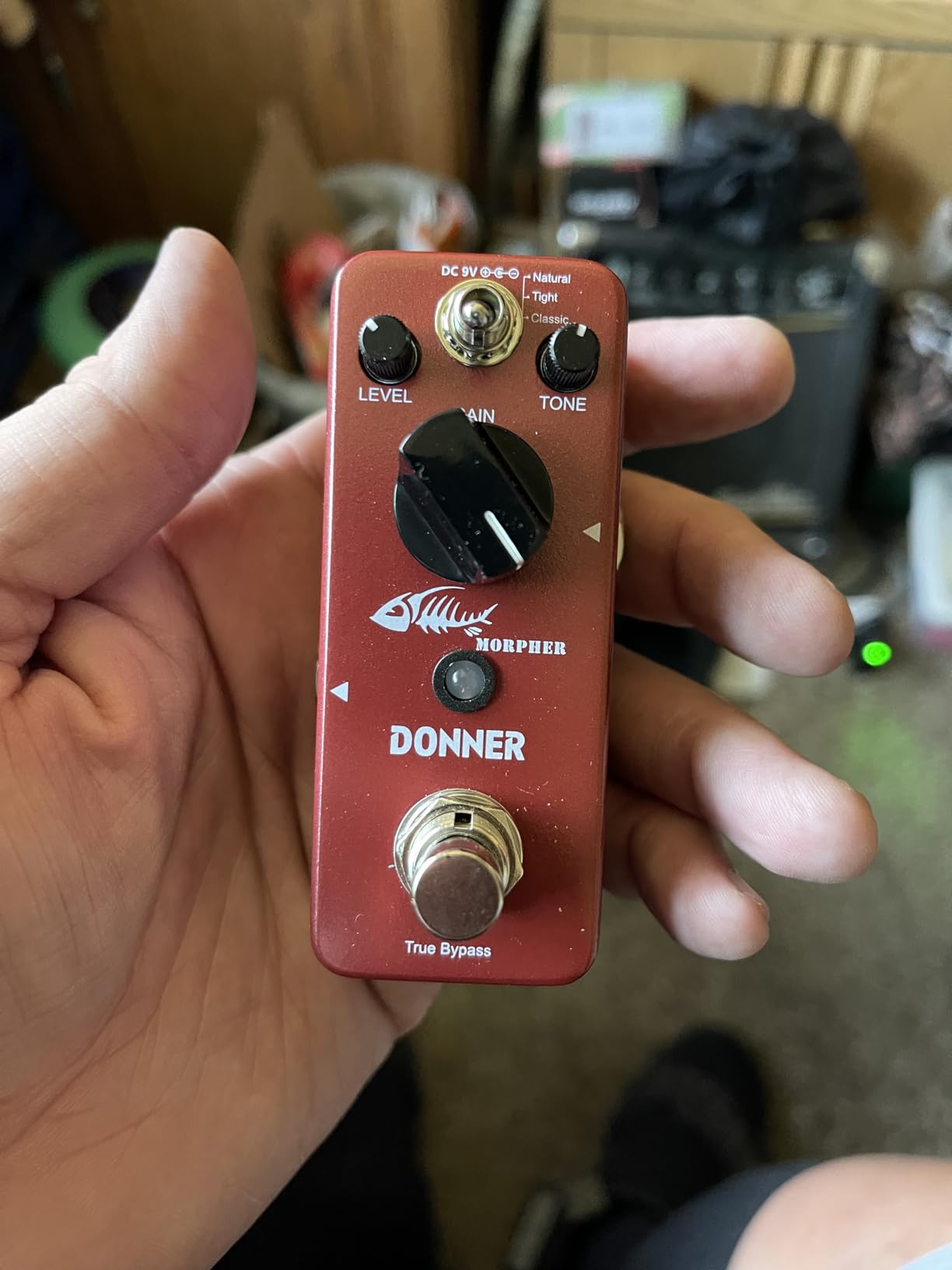 Donner Distortion Guitar Pedal, Morpher Mini Distortion 3 Modes Natural, Tight, Classic Crunch 80s Metal for Electric Guitar True Bypass customer photo 1