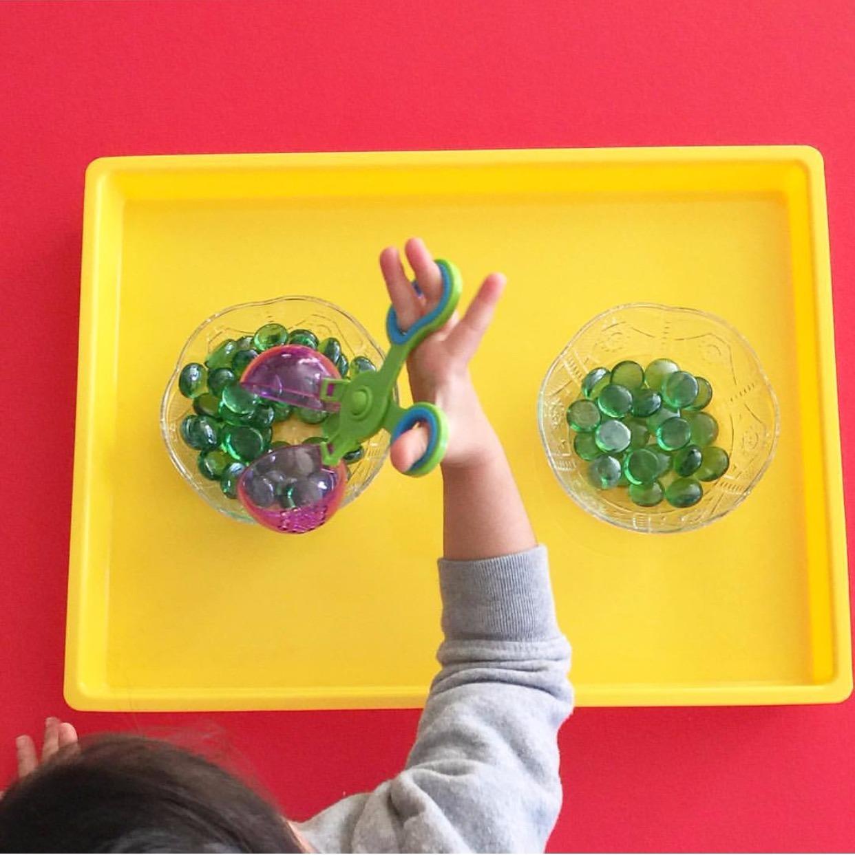 Learning Resources Helping Hands Fine Motor Tool Set Toy - Sensory Bin Sand Toys, Montessori, Plastic Tweezers customer photo 2