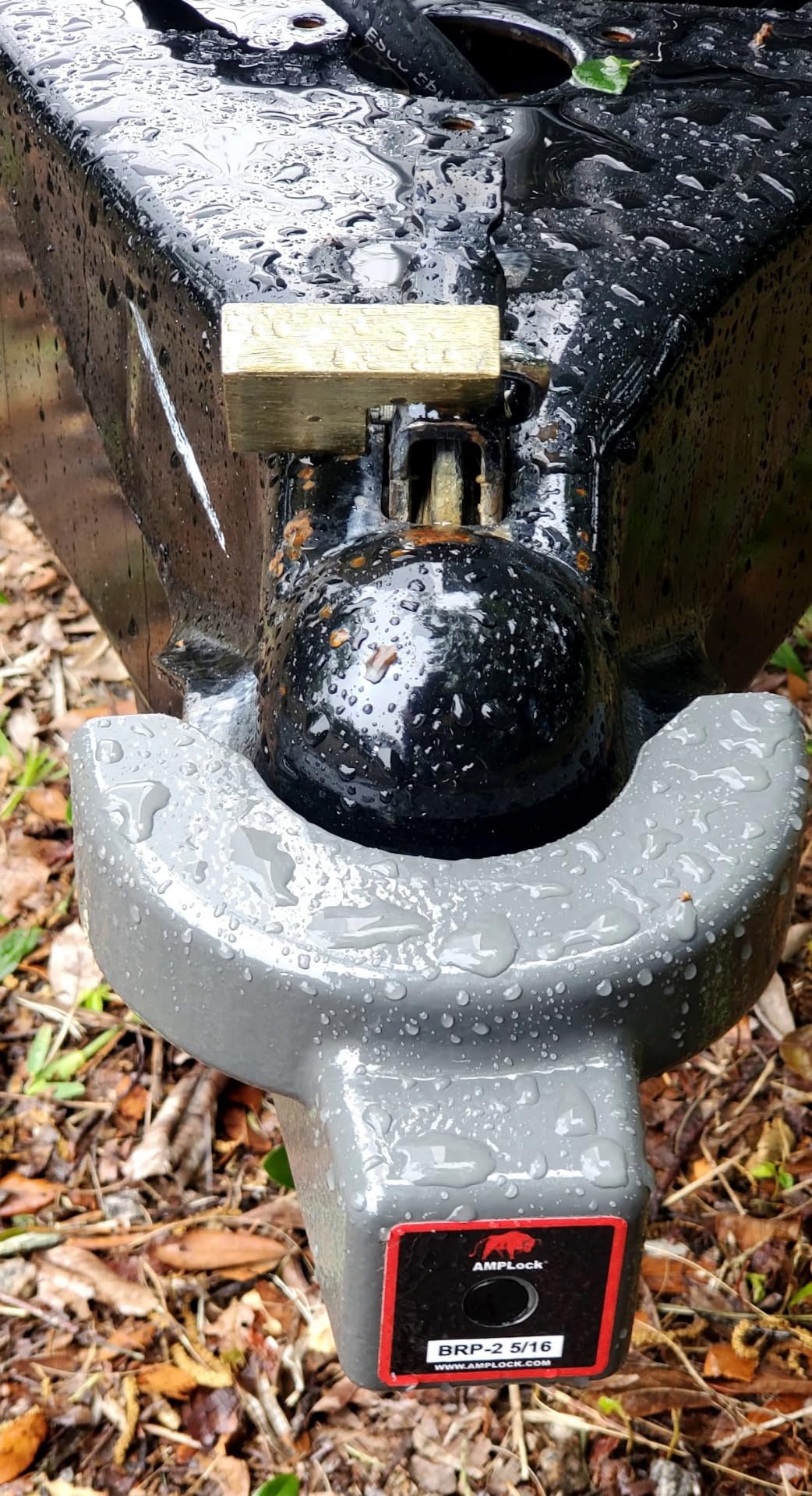 AMPLock - U-BRP2516 Heavy Duty Trailer Coupler Lock 2 5/16, RV & Trailer Hitch Lock, Straight Lip Trailer Ball Locks, Travel Trailer Accessories, Anti Theft for Trailers & RV with Push & Lock System customer photo 2