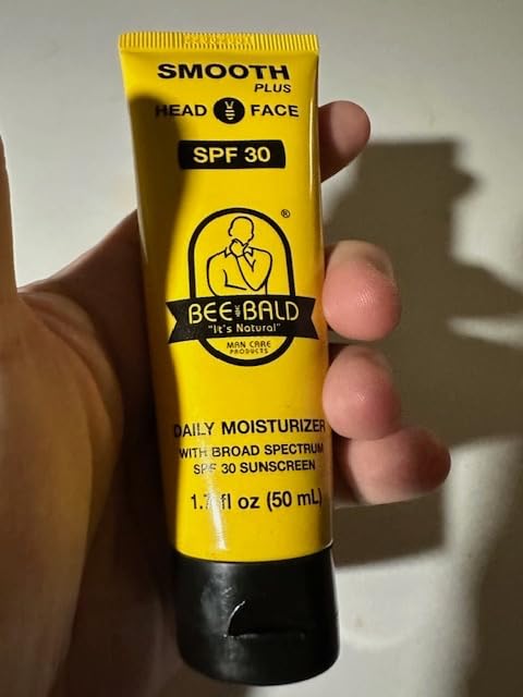 Bee Bald SMOOTH PLUS Head & Face Moisturizer with SPF 30 Sunscreen Lotion Protecting Skin From Harmful UVA/UVB Rays While Hydrating, Moisturizing and Toning, 1.7 Fl Oz customer photo 1