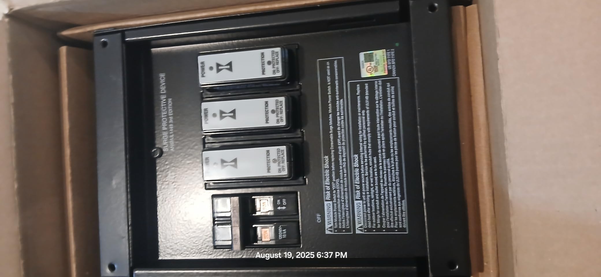 IG2240-IMSK Advanced Surge Protection with Easily Replaceable IMODULES - Intermatic Smart Guard IG2240-IMSK Whole Home Surge Protector, Black customer photo 1