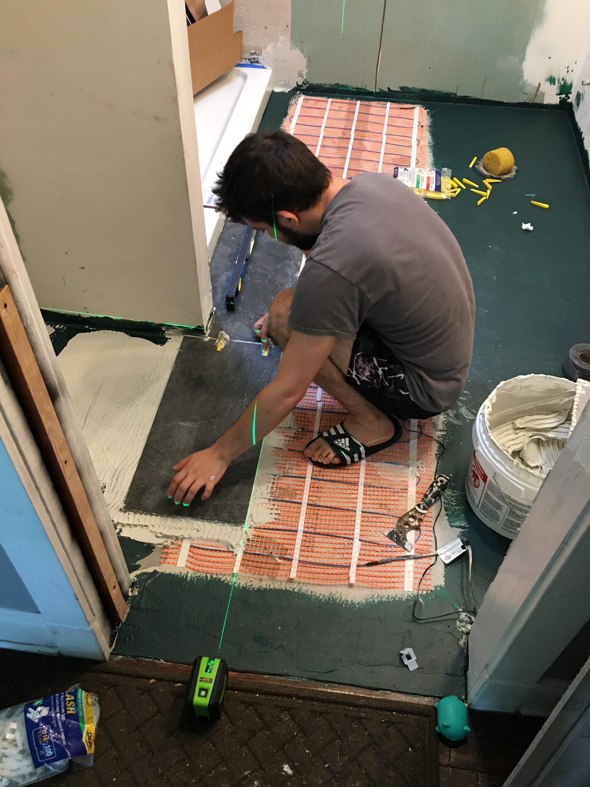 SunTouch TapeMat Electric Floor Heating Mat, 10 Sq. Ft., 2' x 5', (120V), Plain customer photo 1