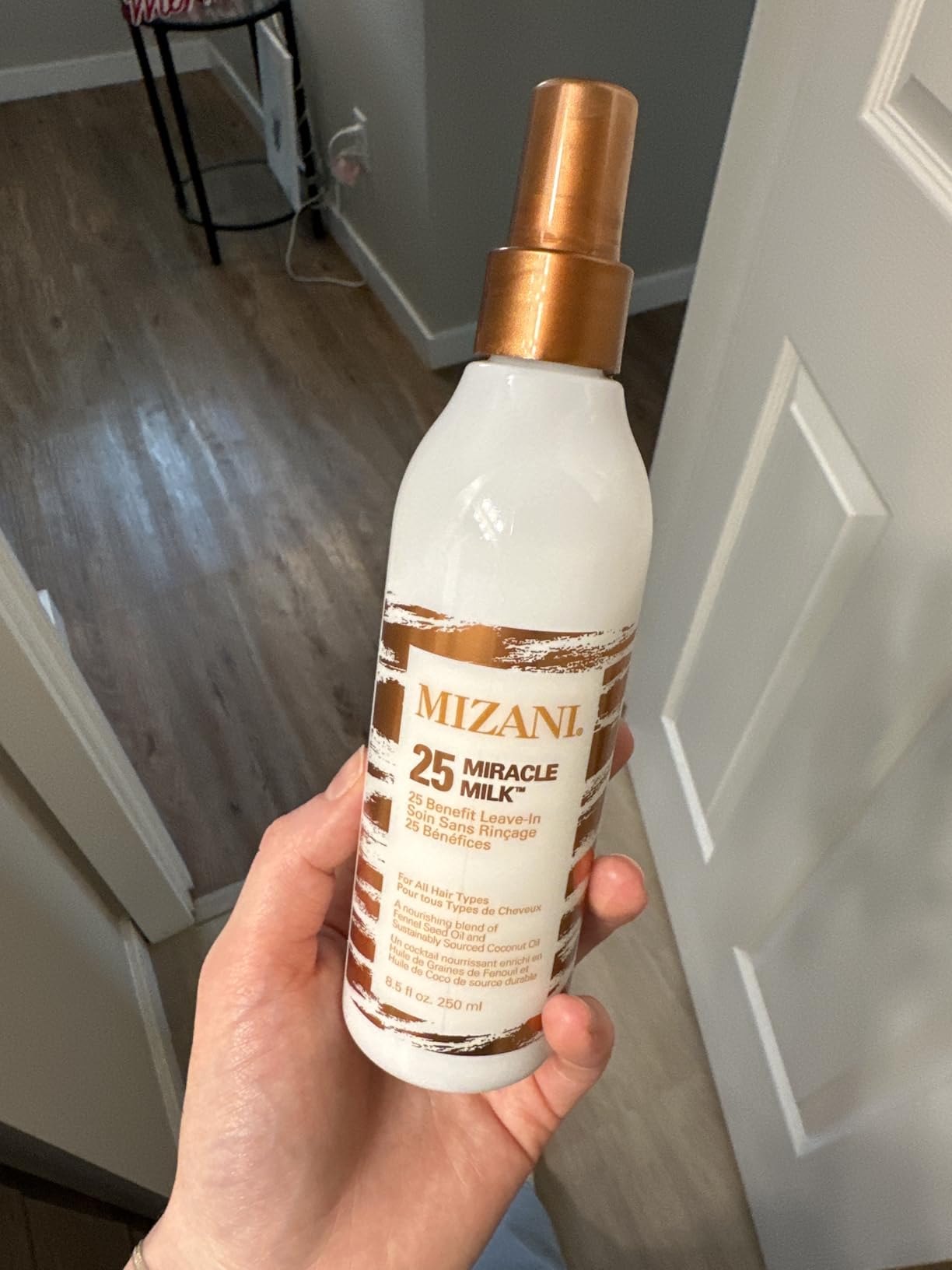 Mizani 25 Benefit Miracle Milk - Leave in Conditioner for Curly Hair, With Coconut Oil, Curl Detangler Spray, Anti Frizz Heat Protectant, No Drying Alcohols, Paraben-Free customer photo 1