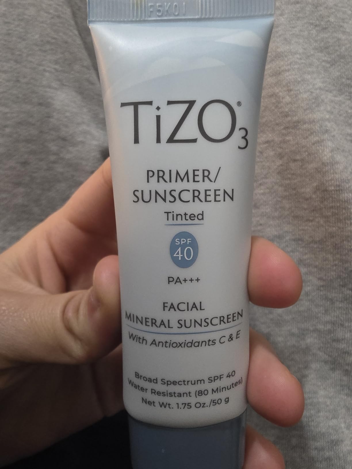 TiZO3 Facial Mineral Sunscreen and Primer, Tinted Broad Spectrum SPF 40 with Antioxidants, Sheer matte finish, Fragrance-Free, Oil-Free, Dermatologist-recommended, PA+++ 1.75 oz customer photo 2