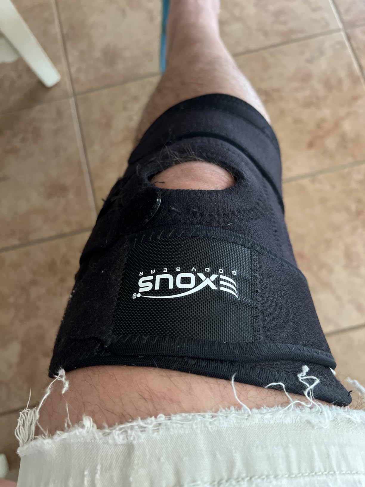 EXOUS BODYGEAR Knee Brace Meniscus Tear Support For Arthritis Acl, Mcl Pain Patented 4-Way Adjustable Wraparound Strap Dual Side Stabilizer For Patella Stability customer photo 2