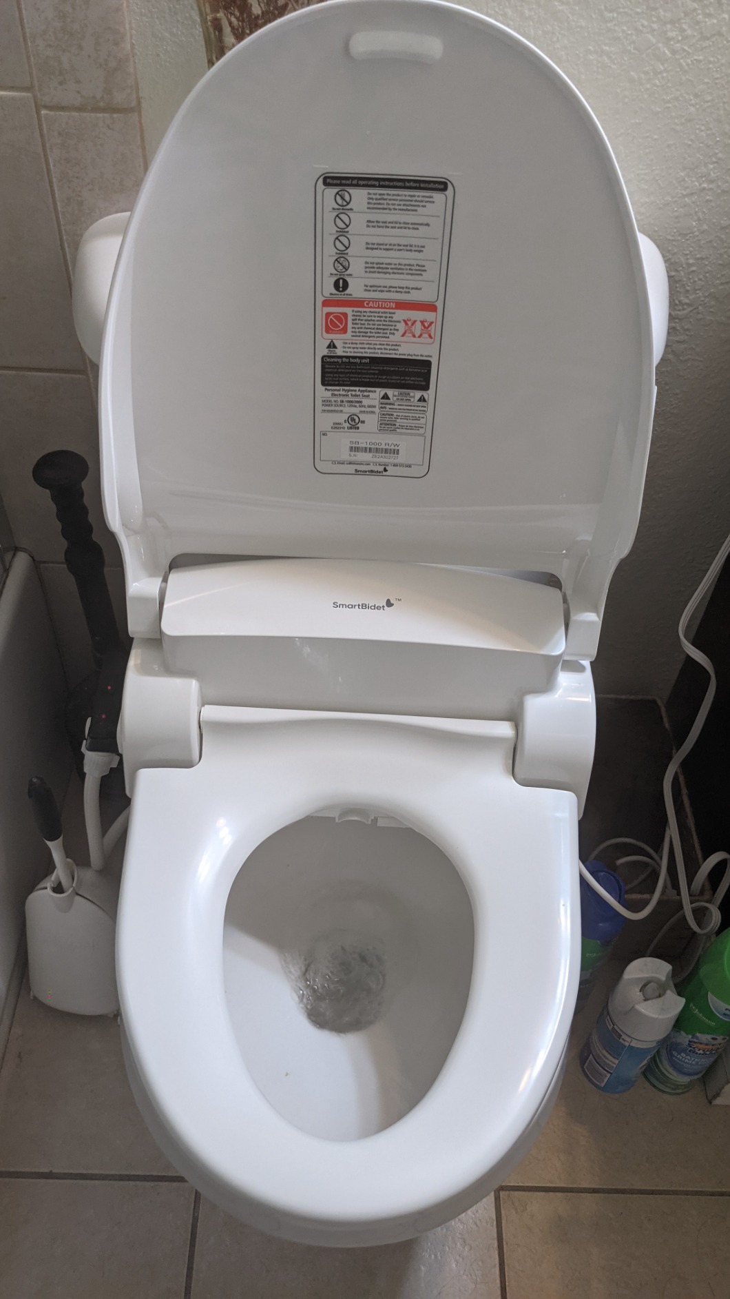 SmartBidet SB-1000 Smart Bidet Electric Bidet Toilet Seat with Heated Seat, Warm Water, Air Dryer - Remote Control, Elongated customer photo 2