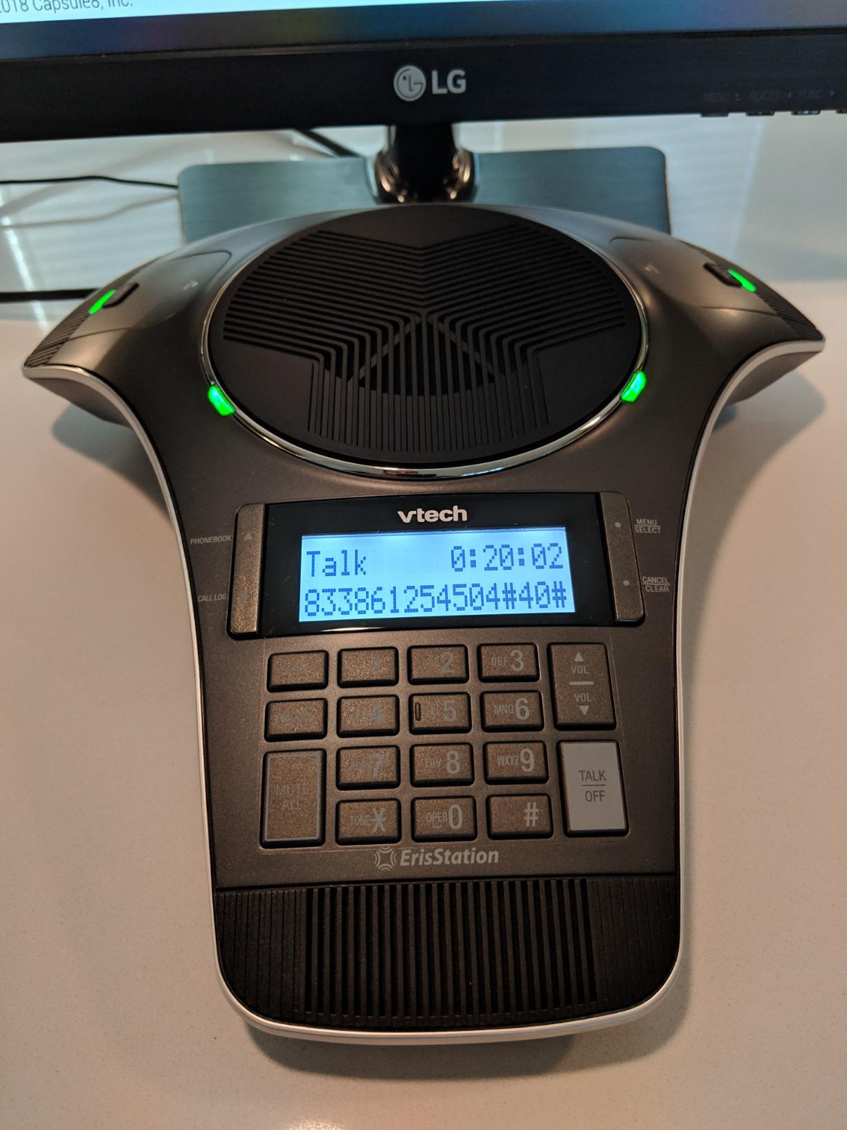 VCS702 ErisStation DECT 6.0 Conference Phone with Two Wireless Mics Using Orbitlink Wireless Technology customer photo 1