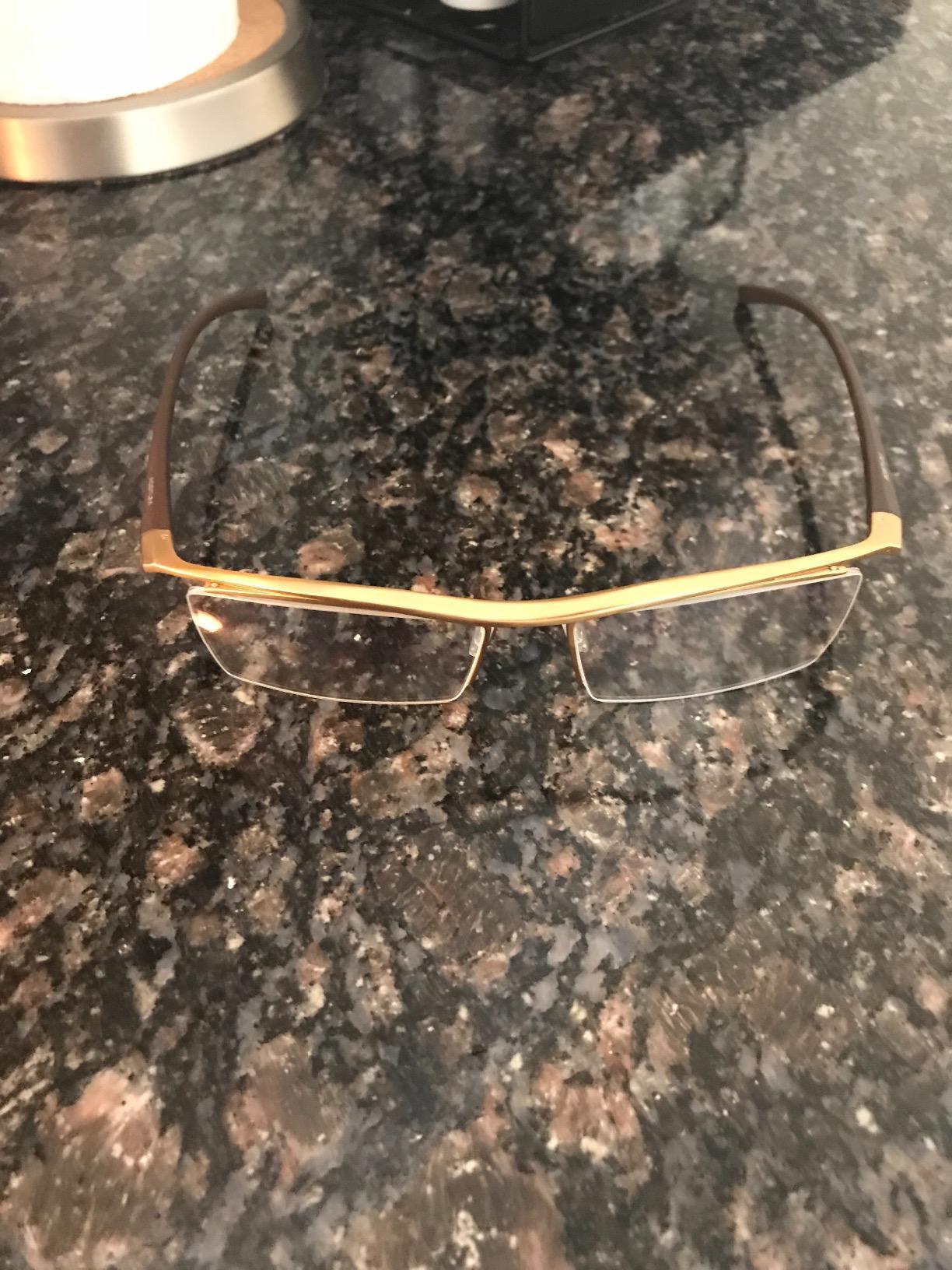 Pure Titanium Half Rimless Business Glasses Frame Eyeglasses Clear Lens customer photo 2