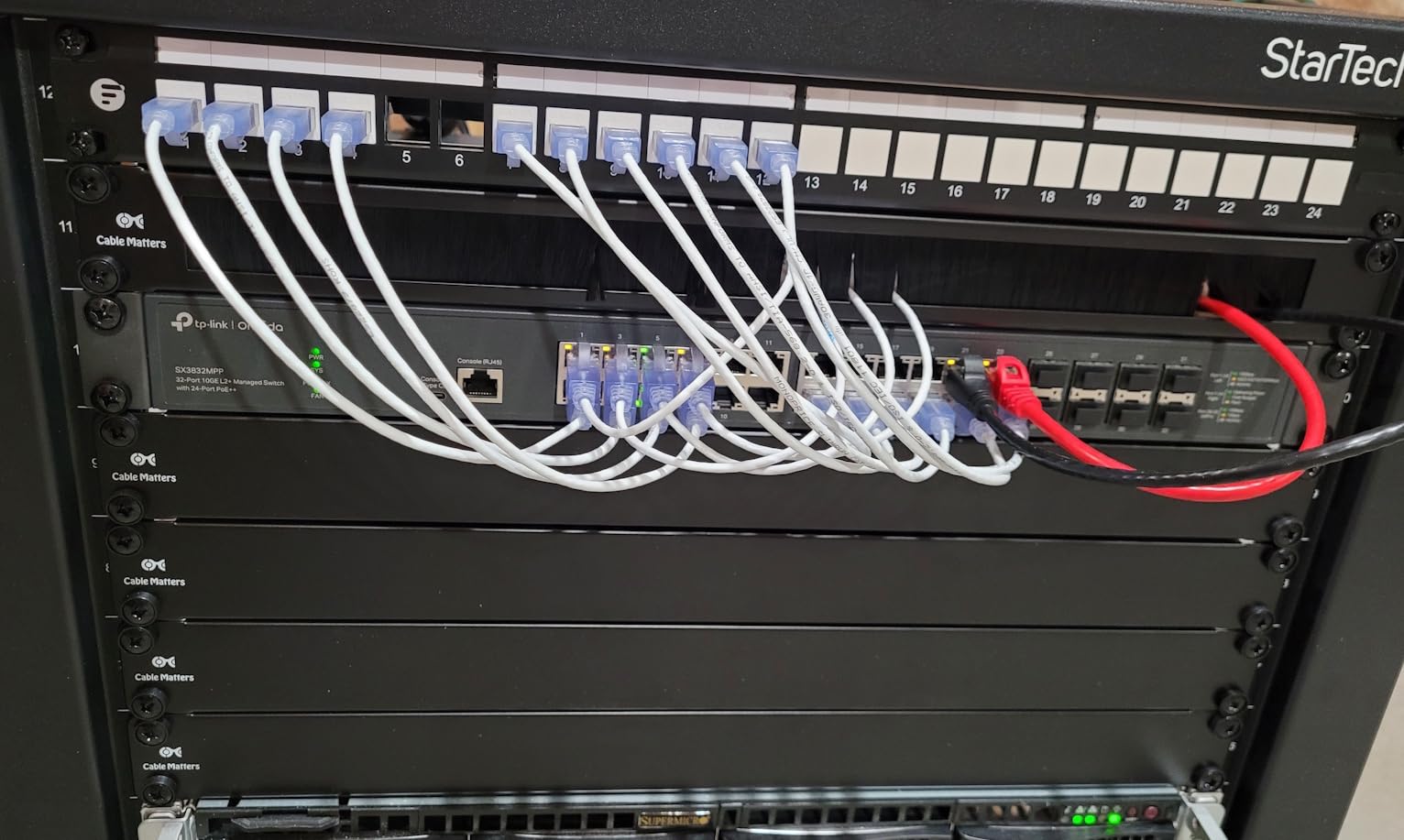 Monoprice Cat6A Ethernet Patch Cable - Snagless RJ45, 550Mhz, 10G, UTP, Pure Bare Copper Wire, 30AWG, 10-Pack, 1 Feet, Blue - SlimRun Series customer photo 2
