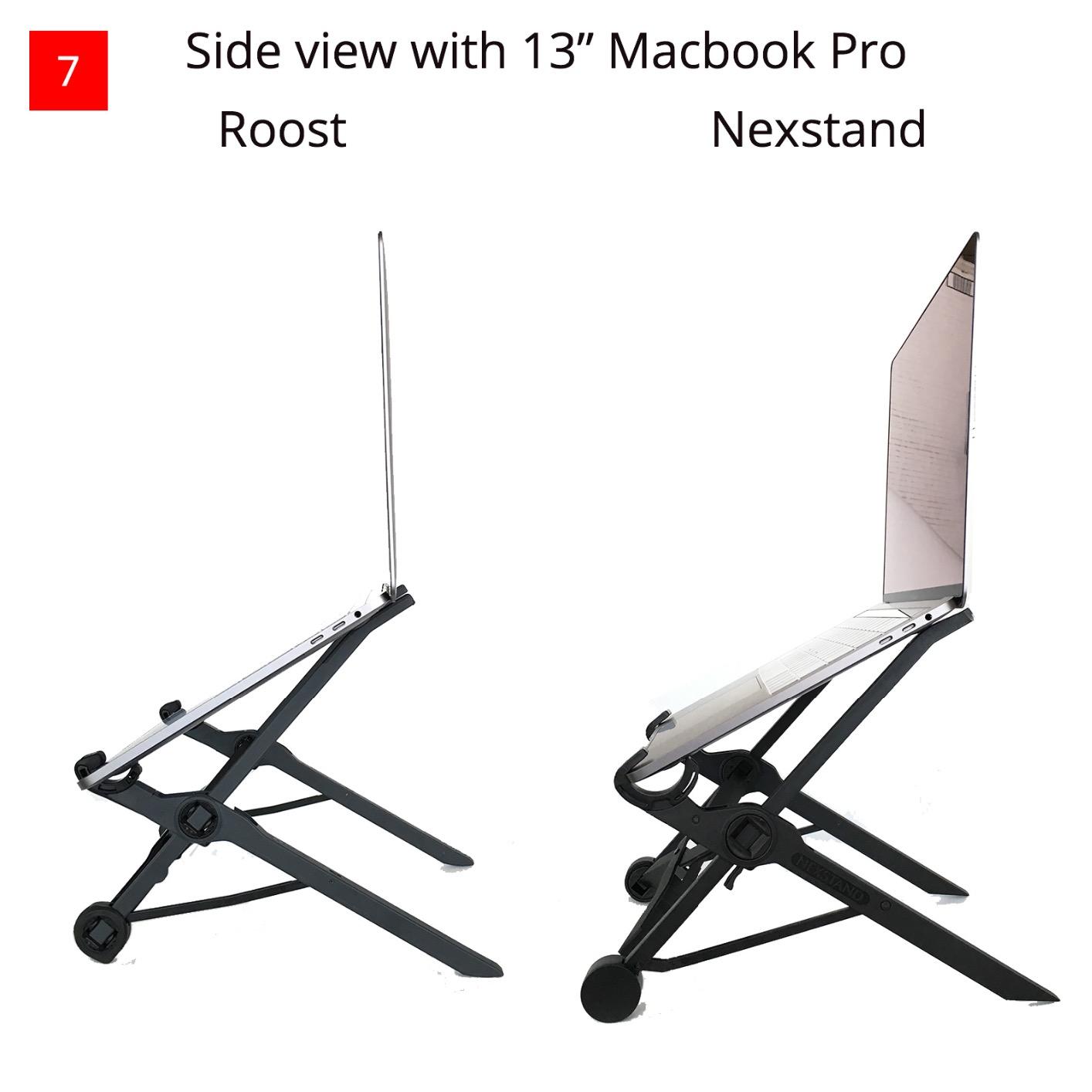 Roost V3 - Ultra Portable and Adjustable Laptop Stand - Eye-Level Anywhere - 6.5 to 12.5 inch Screen Lift - Patented Rigid Folding Structure and Self-Adjusting Laptop Grips (for 12