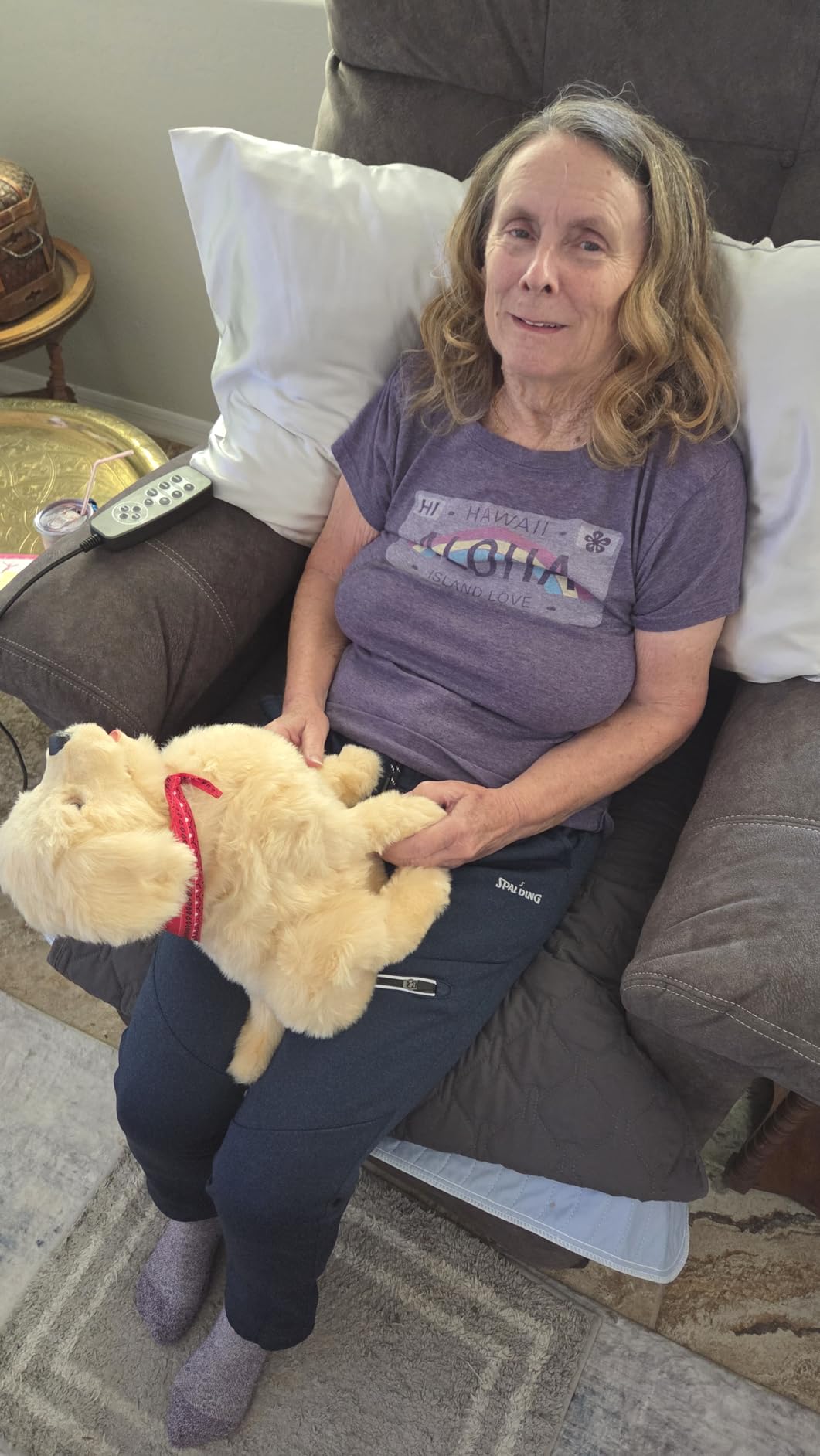 JOY FOR ALL Ageless Innovation Companion Pet for Seniors - Lifelike Animatronic Dog - Realistic Soft-Touch Coat & Heartbeat - Therapy Stuffed Animal - Toy for Alzheimer's & Dementia - Golden Pup customer photo 1