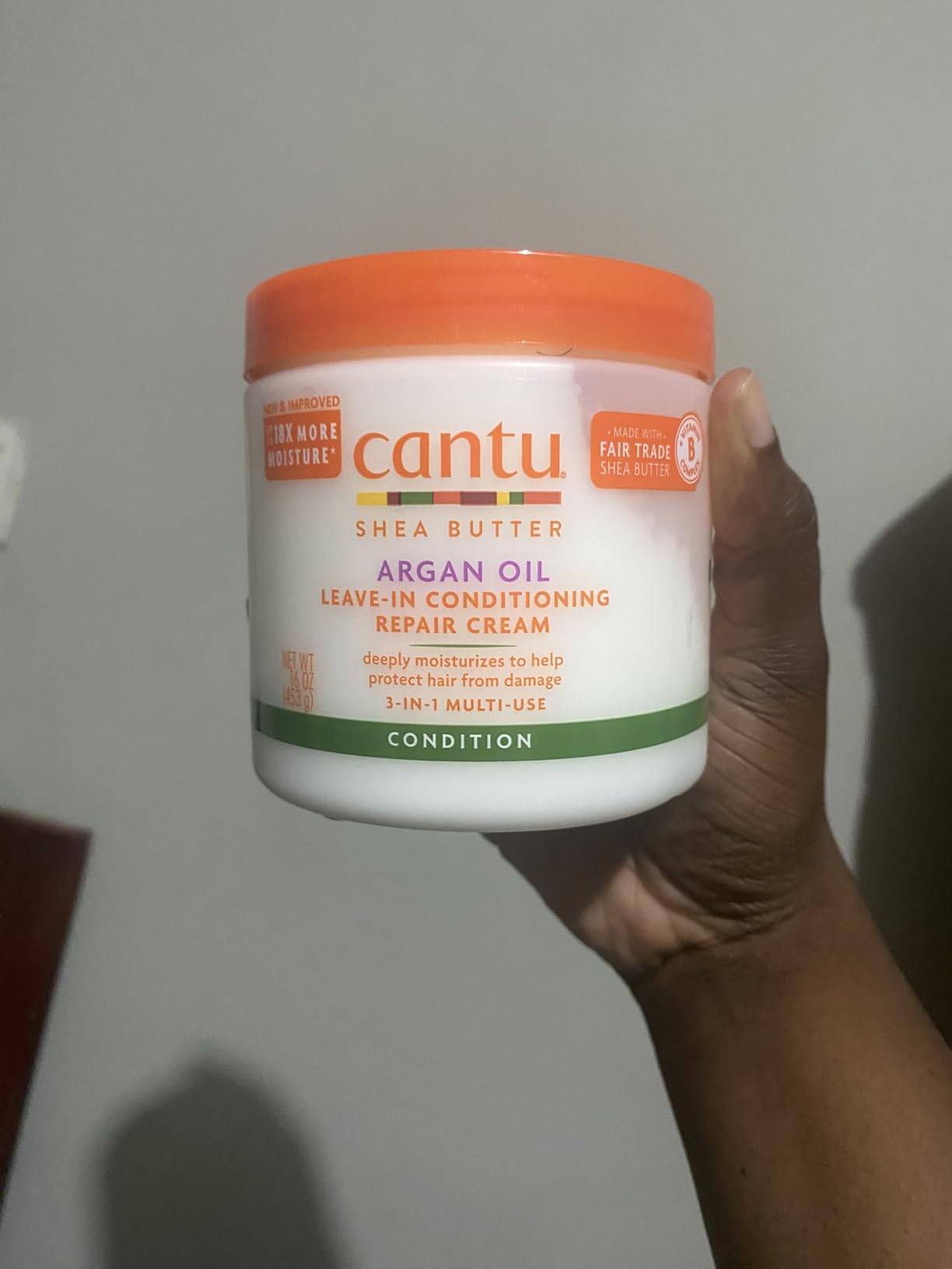 Cantu Argan Oil Leave in Conditioning Repair Cream, 16 Ounce customer photo 1