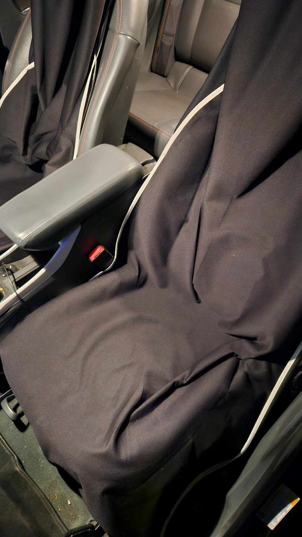 Dri Seats Waterproof Car Seat Cover - Premium Sweat Towel with Slip Resistant Backing for Front Seats in Cars, Trucks, SUVs - Universal Seat Covers & Liner, Easy Install (Black, Large) customer photo 1
