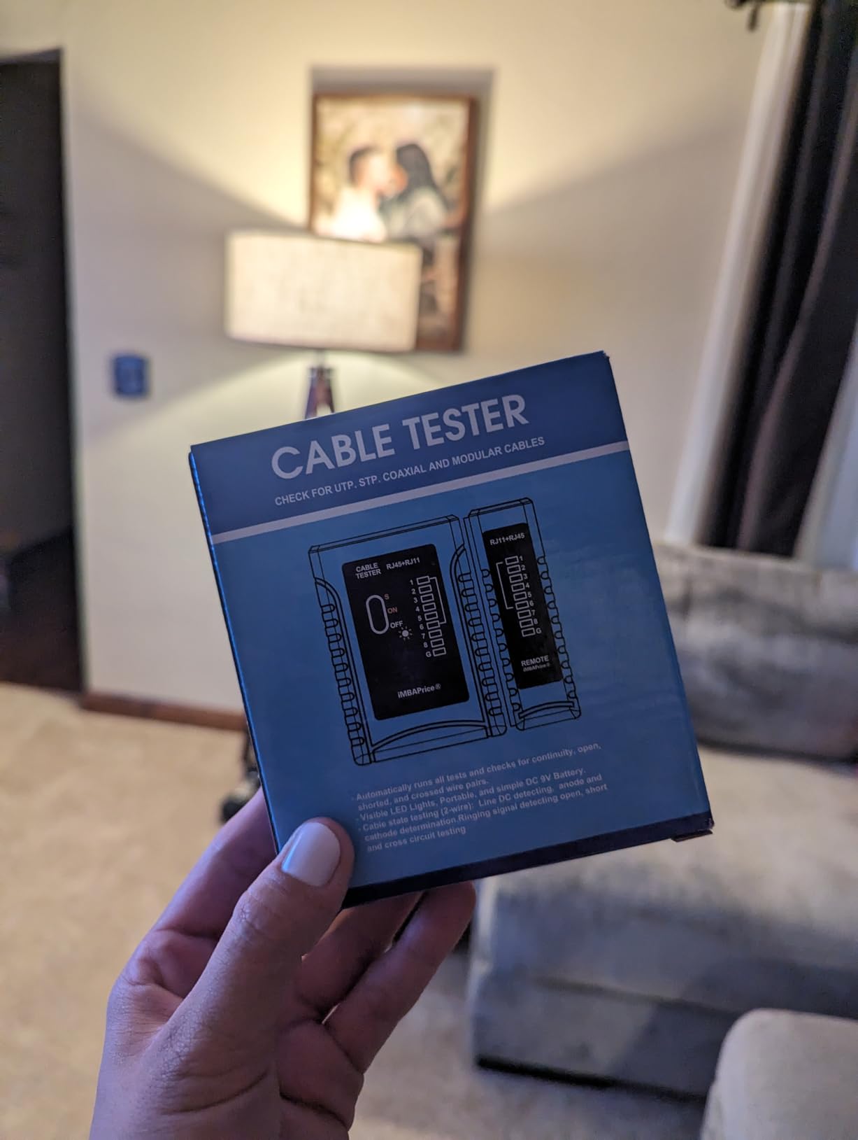 iMBAPrice RJ45 Network Cable Tester for Lan Phone RJ45/RJ11/RJ12/CAT5/CAT6/CAT7 UTP Wire Test Tool customer photo 1