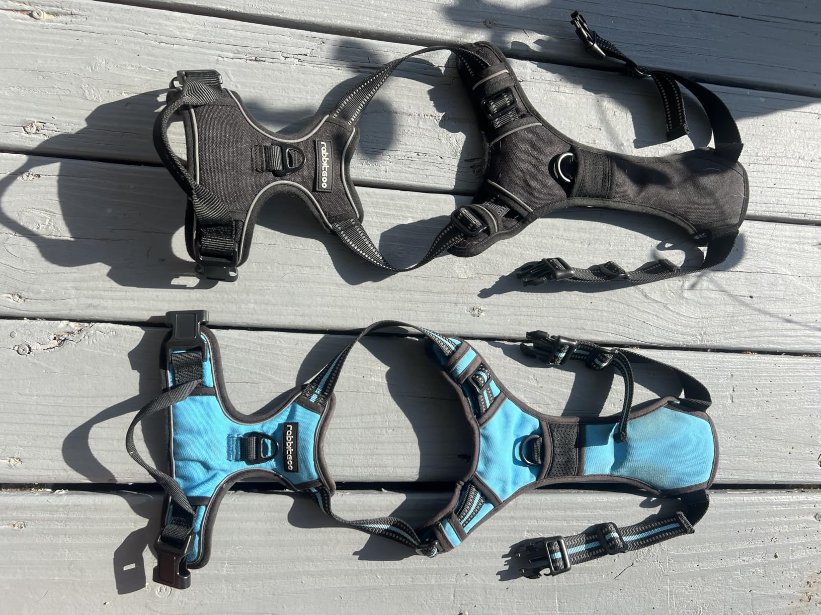 rabbitgoo Dog Harness No Pull with 2 Leash Clips, Adjustable Soft Padded, Reflective Oxford No Choke Pet Vest with Easy Control Handle for Large Dogs, Black, L customer photo 1