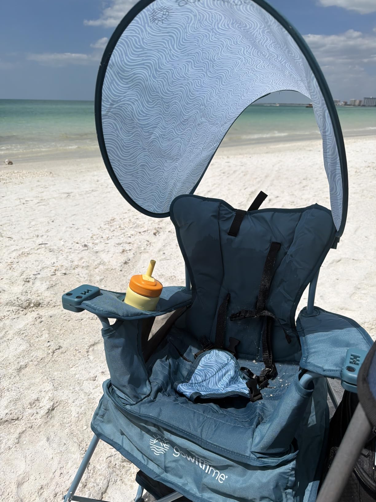 Baby Delight Go with Me Venture Portable Chair | Indoor and Outdoor | Sun Canopy | 3 Child Growth Stages | Grey customer photo 2