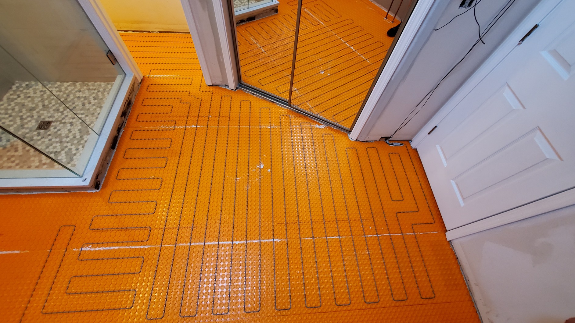 Schluter Ditra-Heat-E-HK Electric Floor Heating Cable Kit with Temperature Sensors - Ideal for Interior Tile Floors - Minimal EMF, Twisted Pair Cables, 120V, 169.8 Feet customer photo 1