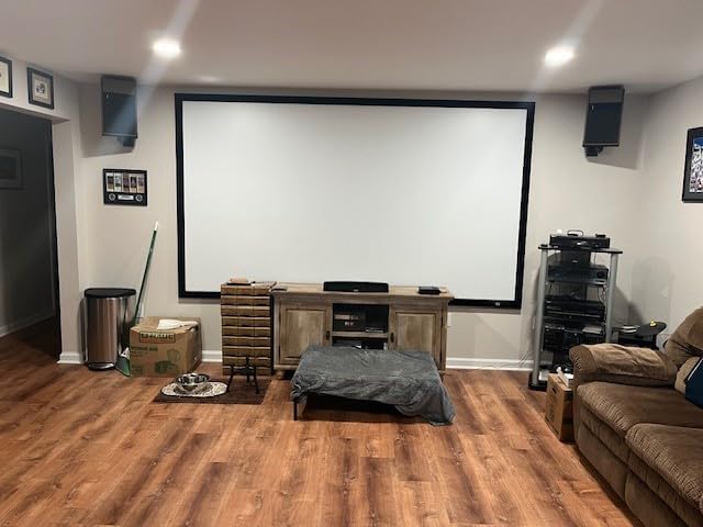 Elite Screens 150 inch Projector Screen Fixed Frame 16:9, 4K/8K UHD CineWhite UHD-B, ISF Certified, UST/Short/Standard Compatible, SB150WH2 customer photo 1