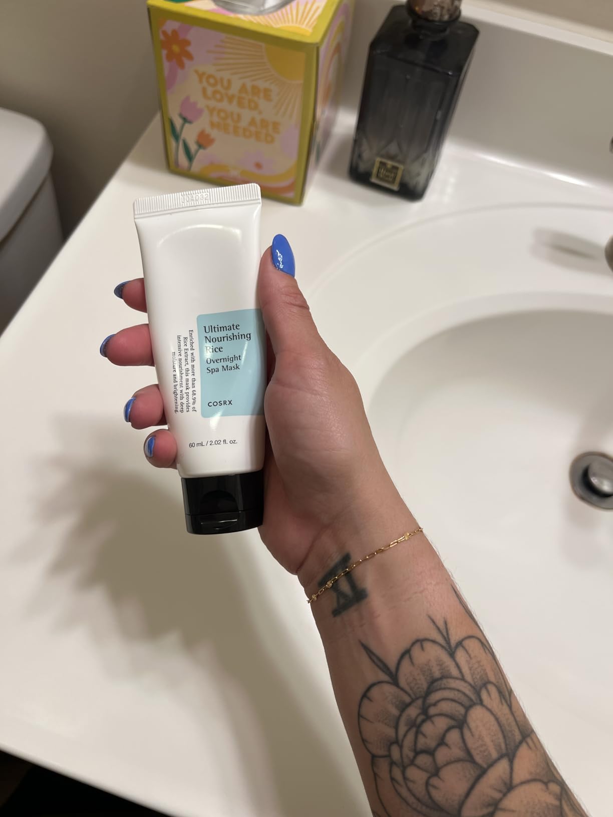 COSRX Ultimate Nourishing Rice Overnight Spa Mask, 60ml / 2.02 fl.oz | Rice Extract 68% and Niacinamide 2%, Korean Skin Care, Animal Testing Free customer photo 1
