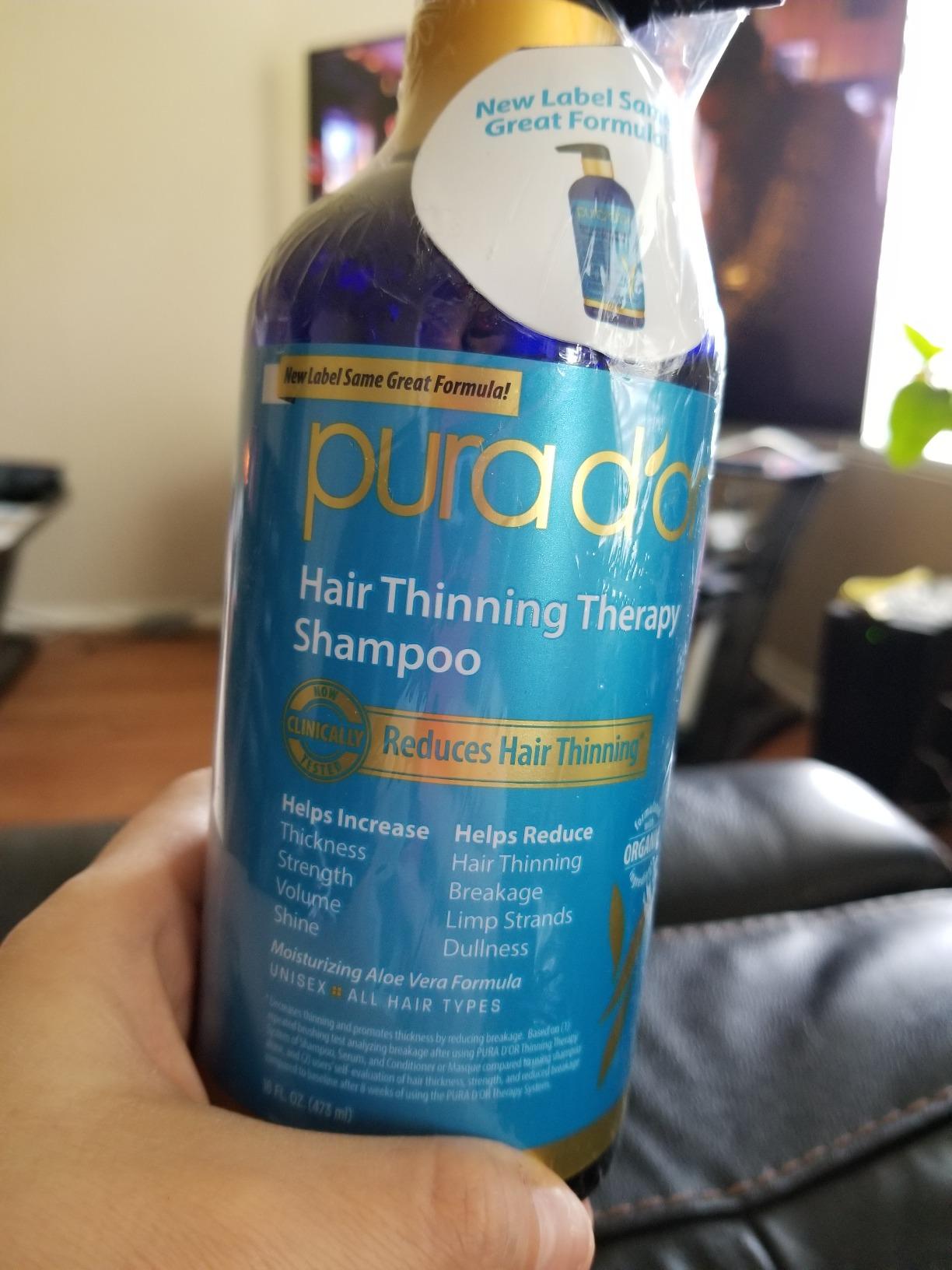 PURA D'OR 16 Oz Hair Thinning Therapy Biotin Shampoo - LAVENDER VANILLA Scent - CLINICALLY TESTED Effective Results, Herbal Blend Hair Thickening Products Women & Men, Color Safe Routine Shampoo customer photo 1