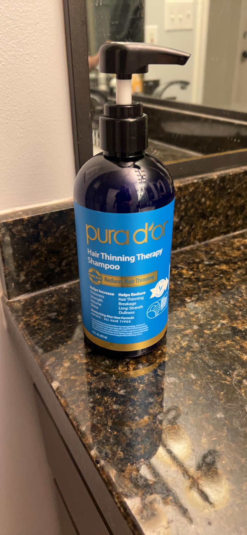 PURA D'OR 16 Oz Hair Thinning Therapy Biotin Shampoo - LAVENDER VANILLA Scent - CLINICALLY TESTED Effective Results, Herbal Blend Hair Thickening Products Women & Men, Color Safe Routine Shampoo customer photo 2