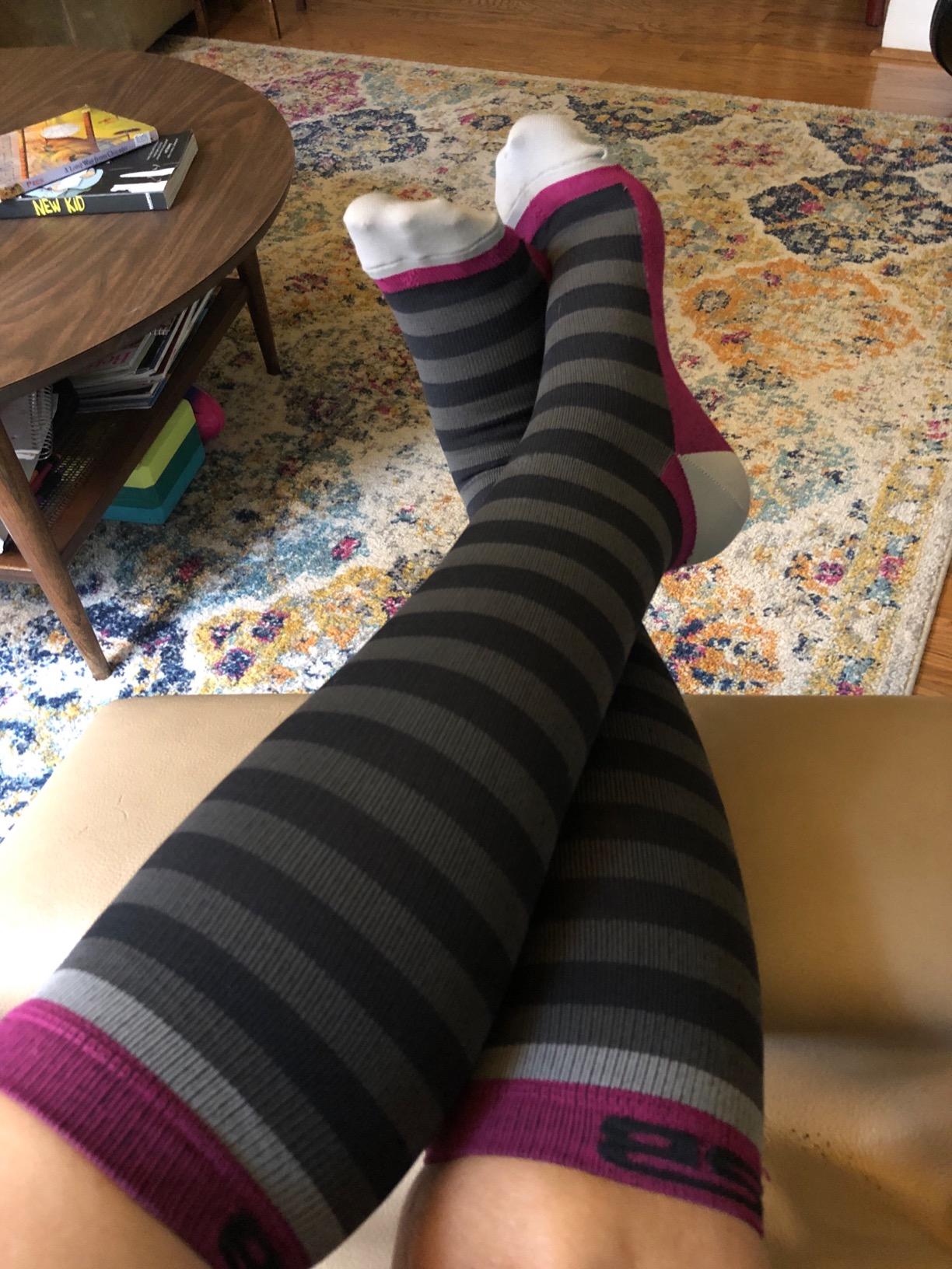 Lite Compression Socks for Men & Women (15-20mmHg) - Wide Calf Fit customer photo 1