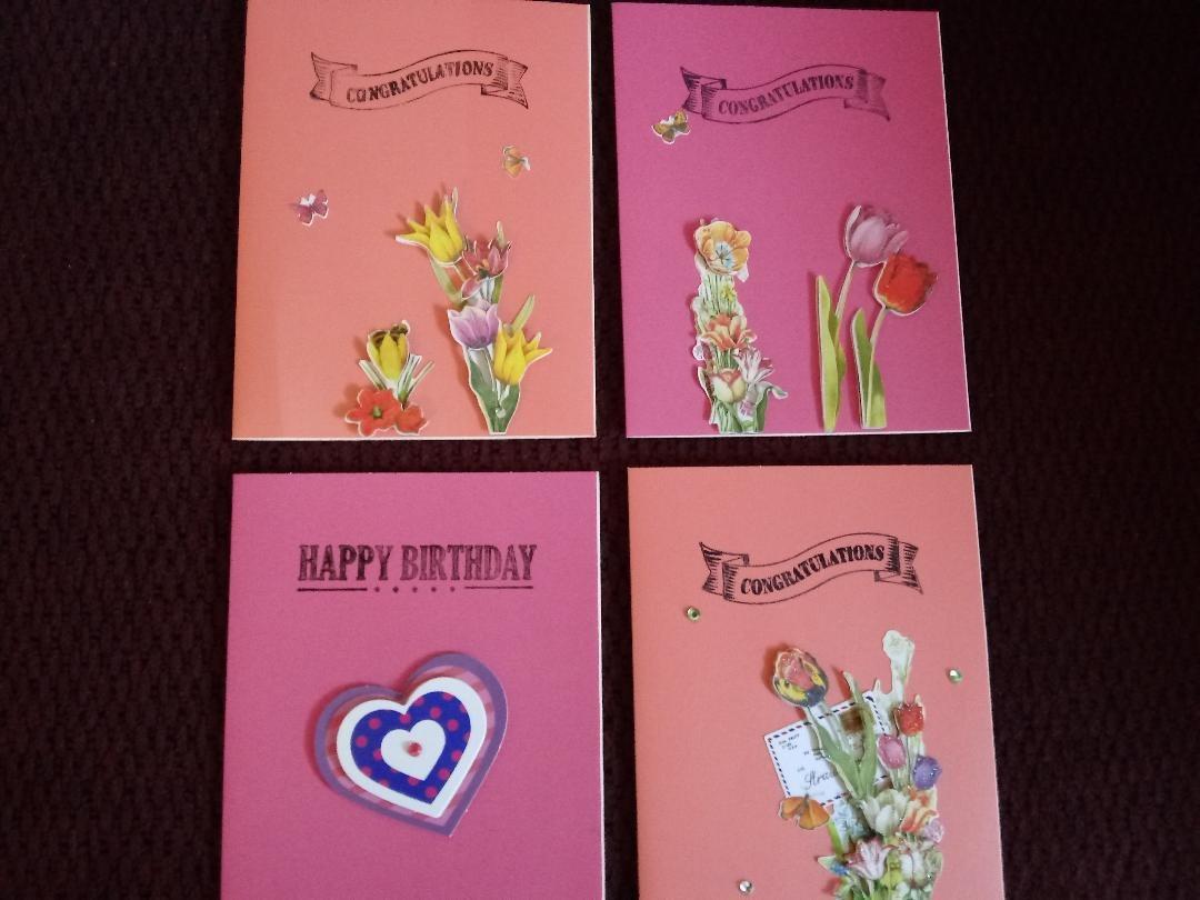 Juvale 4-Piece Wood-Mounted Rubber Stamps for Card Making - Includes Thank You & Happy Birthday Stamps customer photo 1