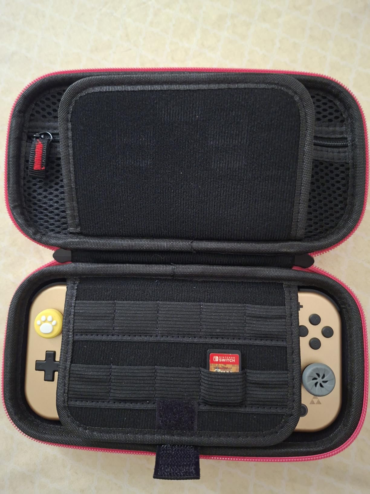 daydayup Switch Carrying Case Compatible with Nintendo Switch/Switch OLED, with 20 Games Cartridges Protective Hard Shell Travel Carrying Pouch for Console & Accessories Playstation Vita Case Black customer photo 1