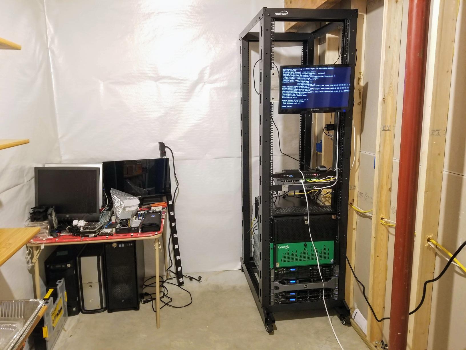 NavePoint 42U Server Rack, 4-Post Open Frame Rack for 19