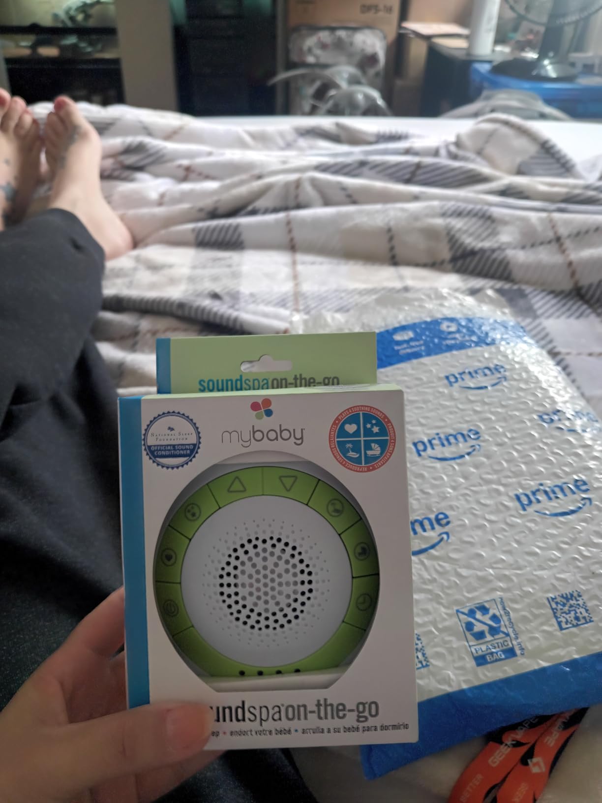 MyBaby Sound Machine, White Noise for Baby, Travel, Nursery and On The Go, 4 Soothing Sounds, Integrated Clip customer photo 1