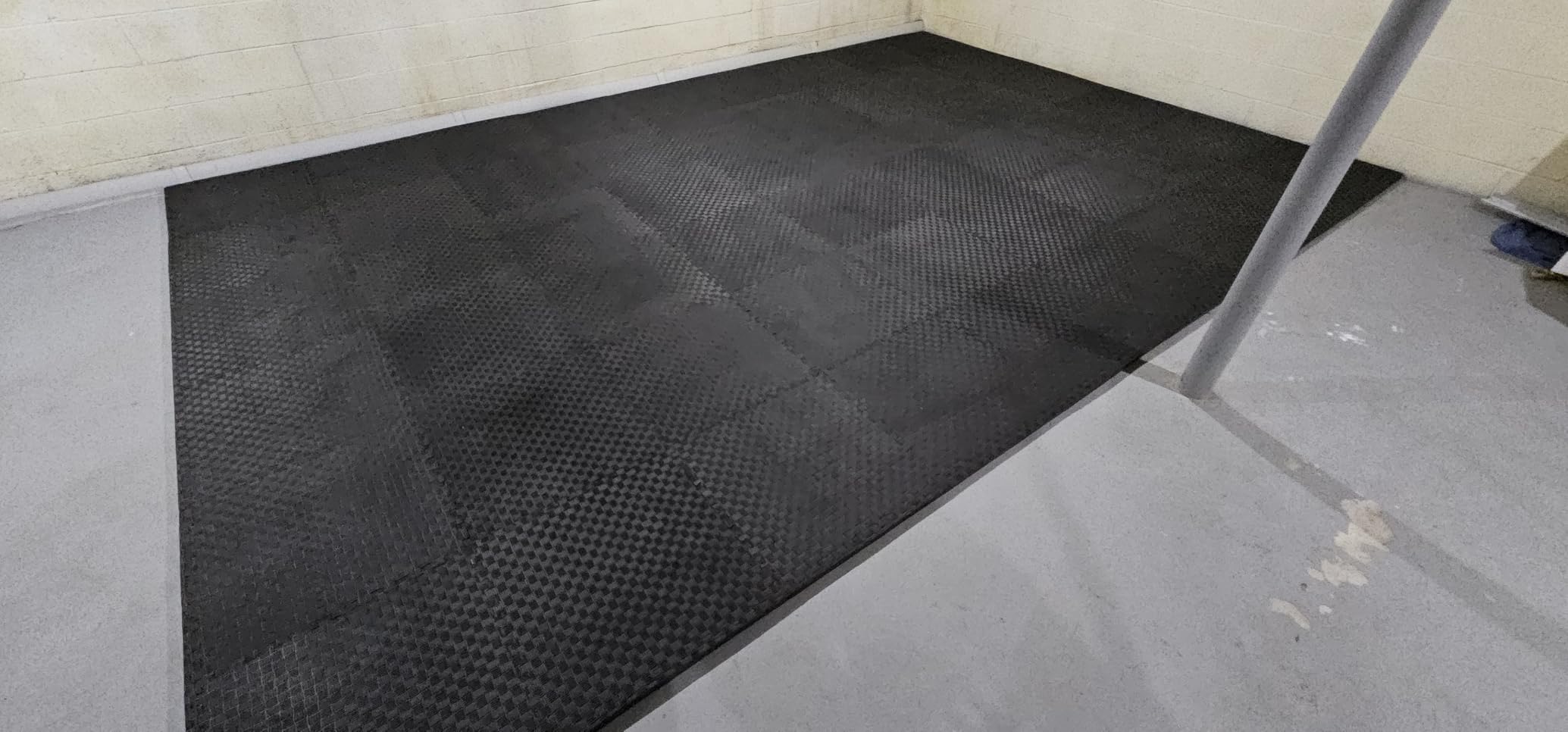 BalanceFrom Puzzle Exercise Mat 3/4' Thick, EVA Interlocking Foam Floor Tiles for Home Gym, Mat for Home Workout Equipment, Floor Padding for Kids, Black, 24 in x 24 in x 3/4 in, 96 Sq Ft - 24 Tiles customer photo 1