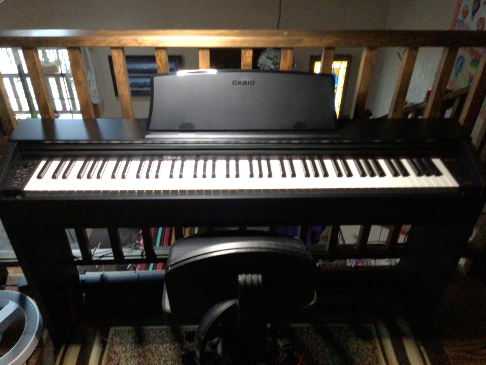 Privia PX-770 - 88-Key Weighted Console Digital Piano | Tri-Sensor II Scaled Hammer Action Keys | AiR Sound Source, 19 Tones, Concert Play, 16W Stereo Speakers, USB-MIDI | Elegant Black Cabinet customer photo 2