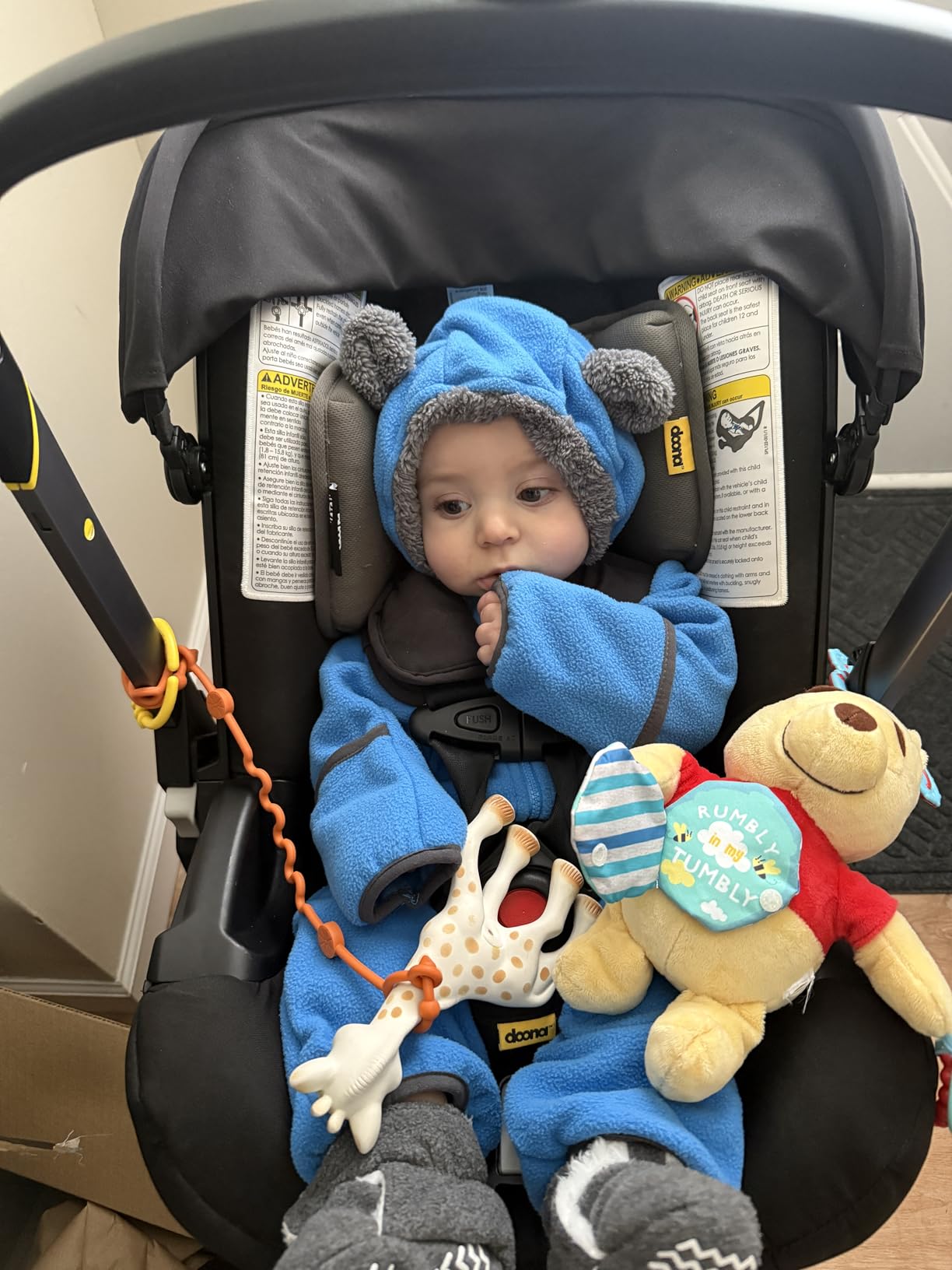 Cuddle Club Fleece Baby Bunting Bodysuit with Hood, Convertible Mittens & Booties, Car Seat Friendly, Soft & Warm, Easy Zip customer photo 2