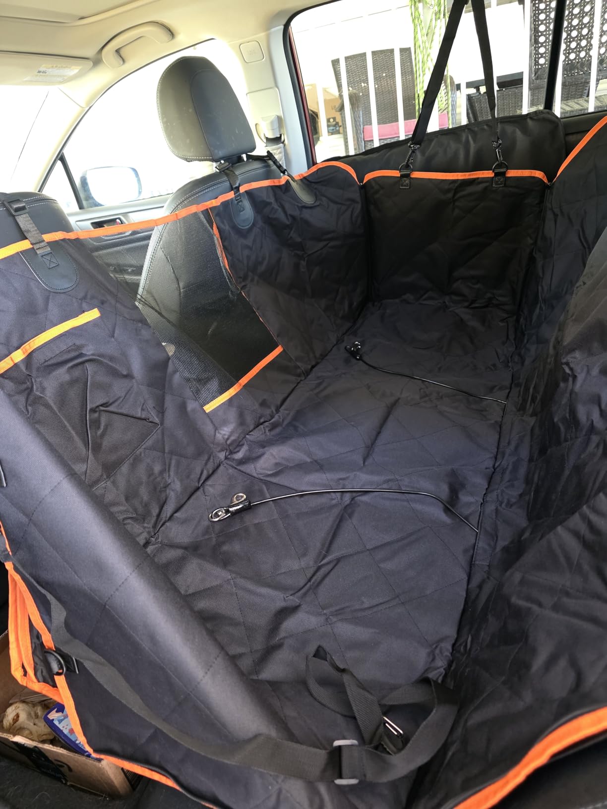 iBuddy Dog Car Seat Cover for Back Seat Waterproof Dog Car Hammock Protects Your Vehicle from Scratches, Hair, and Dirt Easy to Install & Clean Oxford Machine Washable Universal Fit Pet Seat Cover customer photo 2