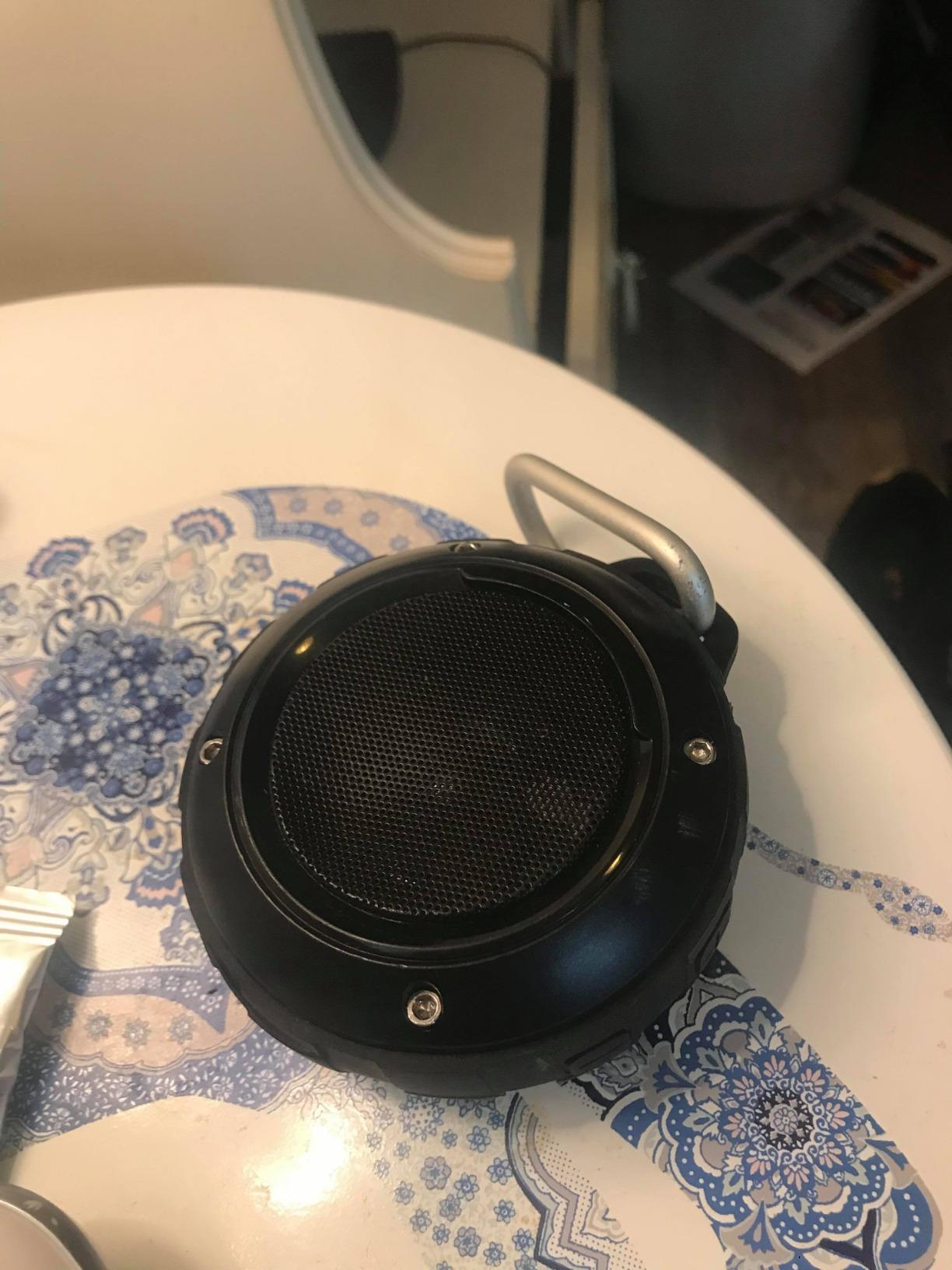 Kunodi Outdoor Waterproof Bluetooth Speaker, Wireless Portable Mini Shower Travel Speaker with Subwoofer, Enhanced Bass, Built in Mic for Sports, Pool, Beach, Hiking, Camping customer photo 2