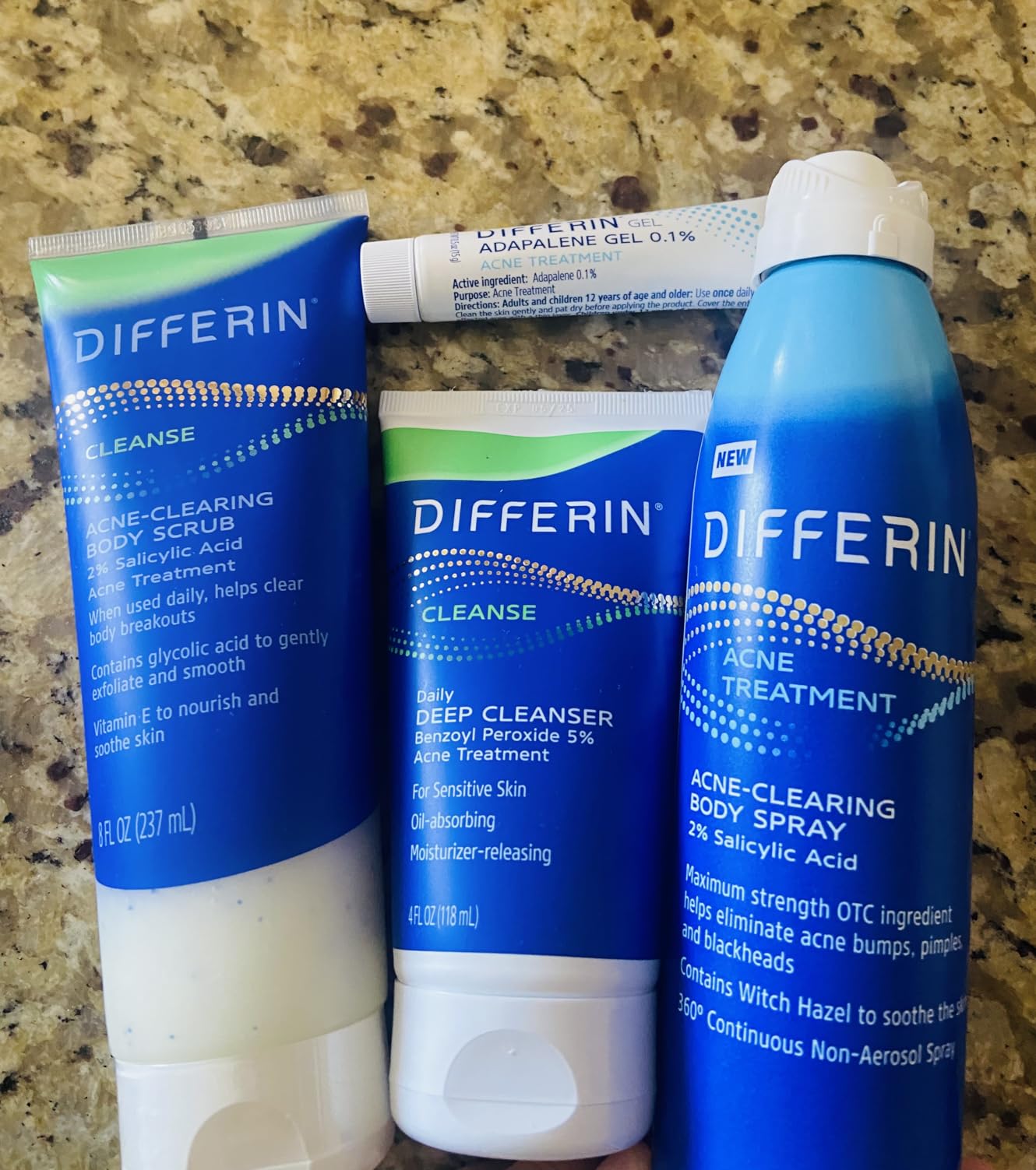 Differin Acne Face Wash with 5% Benzoyl Peroxide, Daily Deep Cleanser by the makers of Differin Gel, Gentle Skin Care for Acne Prone Sensitive Skin, 4 oz (Packaging May Vary) customer photo 1