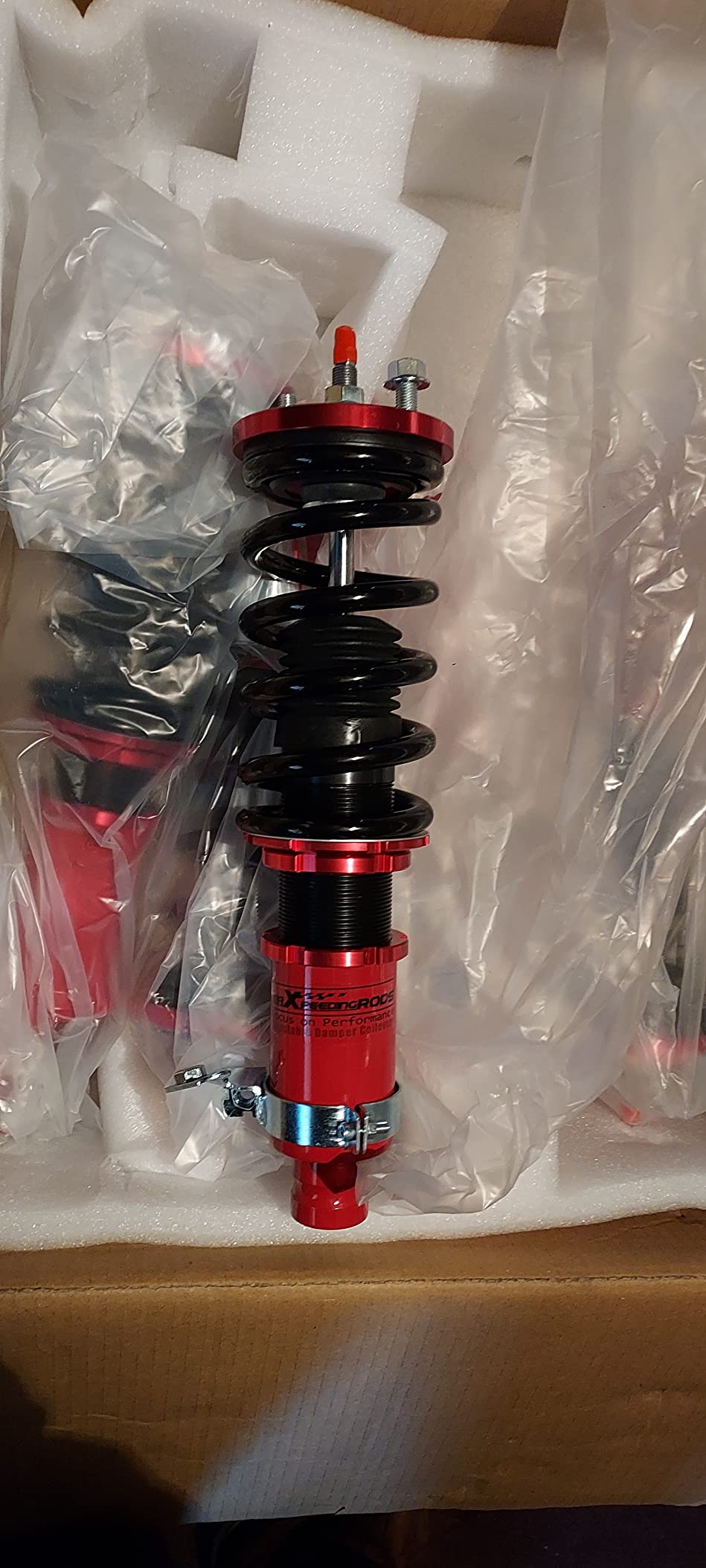 maXpeedingrods Coilover for Honda Civic 1988-2000, for Honda CRX 1988-1991, for Del Sol 1992-1995, for Acura Integra 1990-2001, 24 Levels Damper Adjustable Coilovers Suspension Lowering Kit, Red customer photo 1