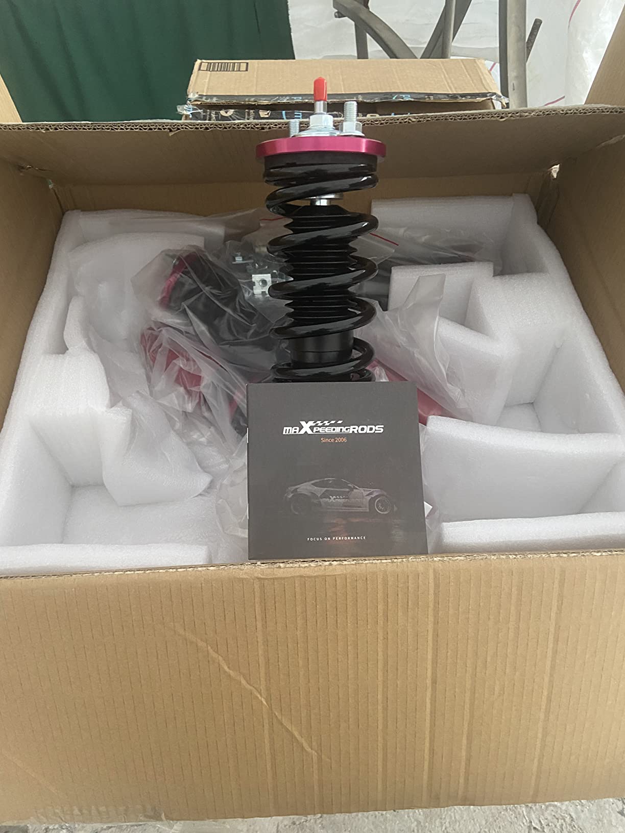 maXpeedingrods Coilover for Honda Civic 1988-2000, for Honda CRX 1988-1991, for Del Sol 1992-1995, for Acura Integra 1990-2001, 24 Levels Damper Adjustable Coilovers Suspension Lowering Kit, Red customer photo 2