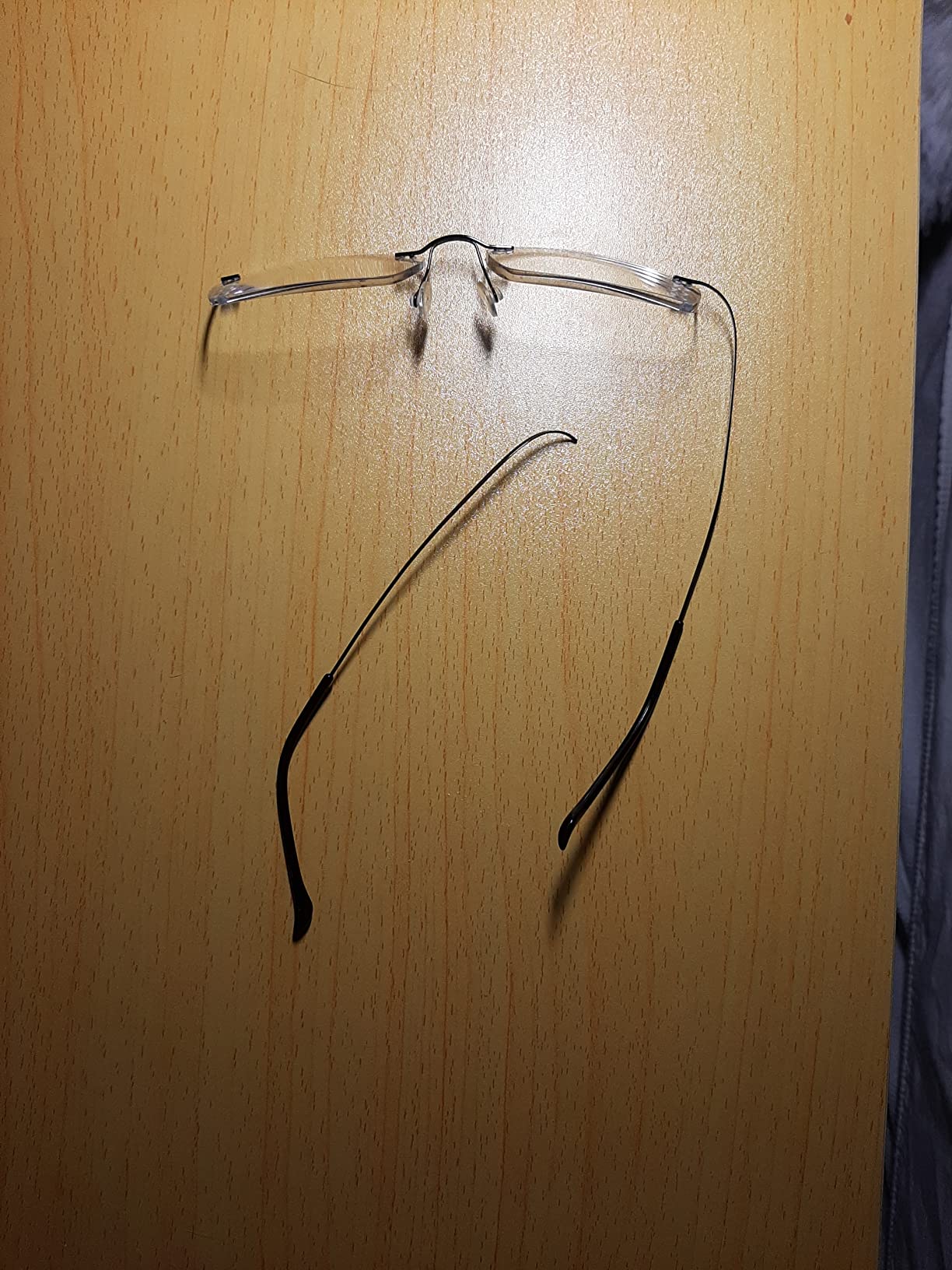 Titanium Rimless Flexible Frame Hingeless Optical Eyeglasses Clear Lens customer photo 3